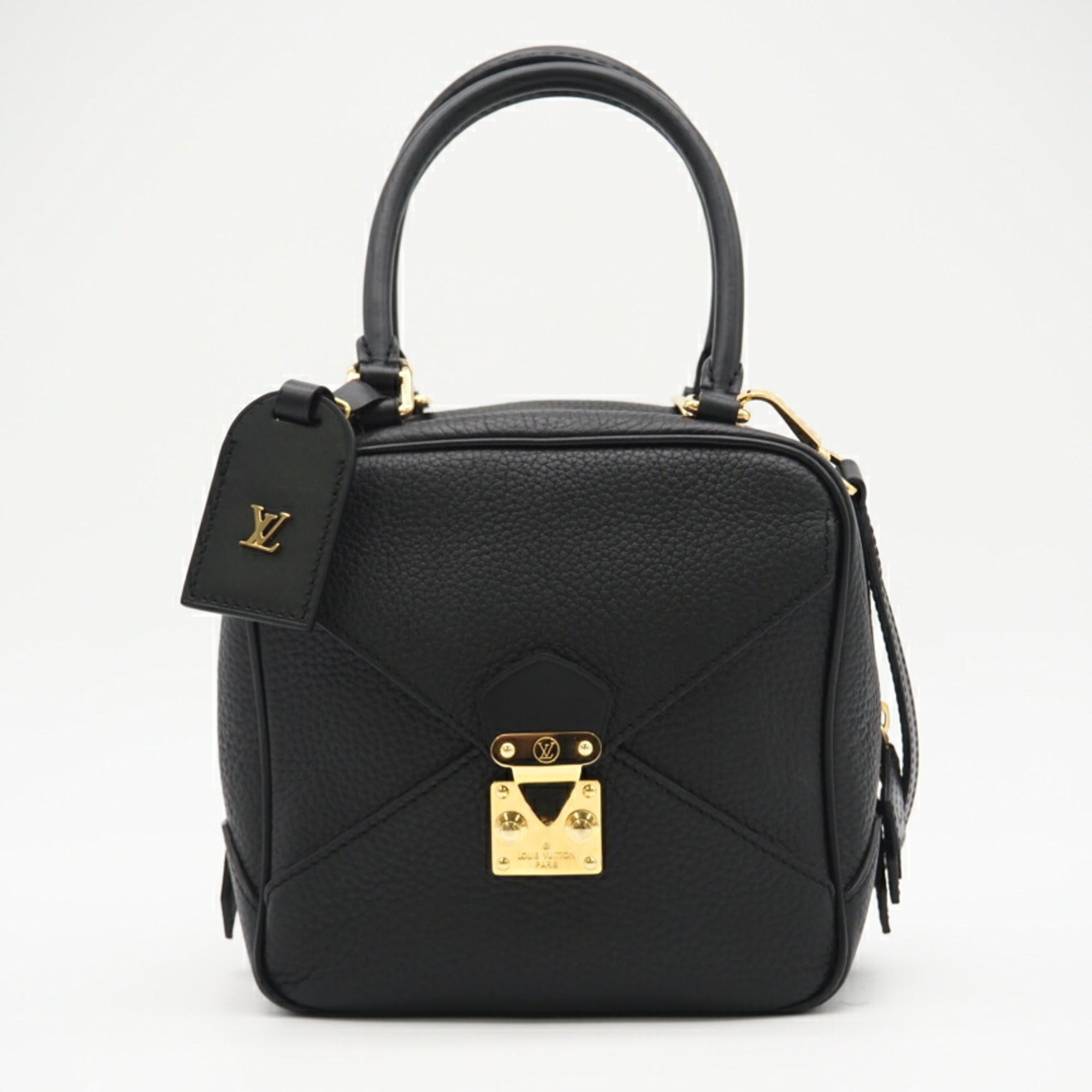 Louis Vuitton Black Leather Handbag (Pre-Owned)