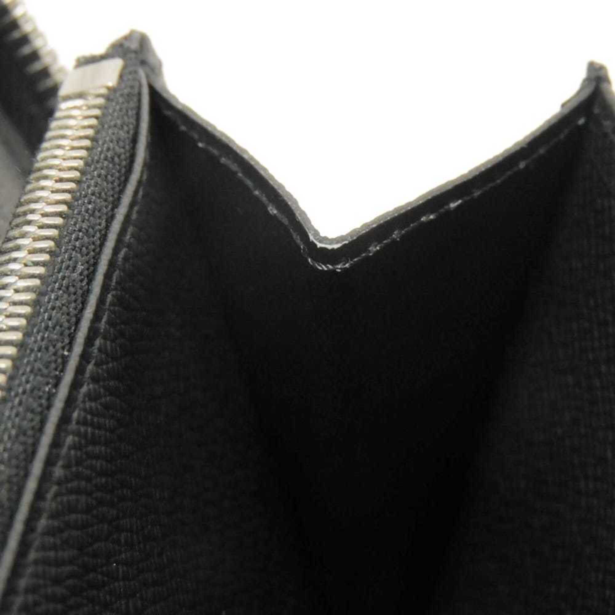 Louis Vuitton Taiga Black Noir Taiga Leather Leather Long Wallet (Bi-Fold) (Pre-Owned)