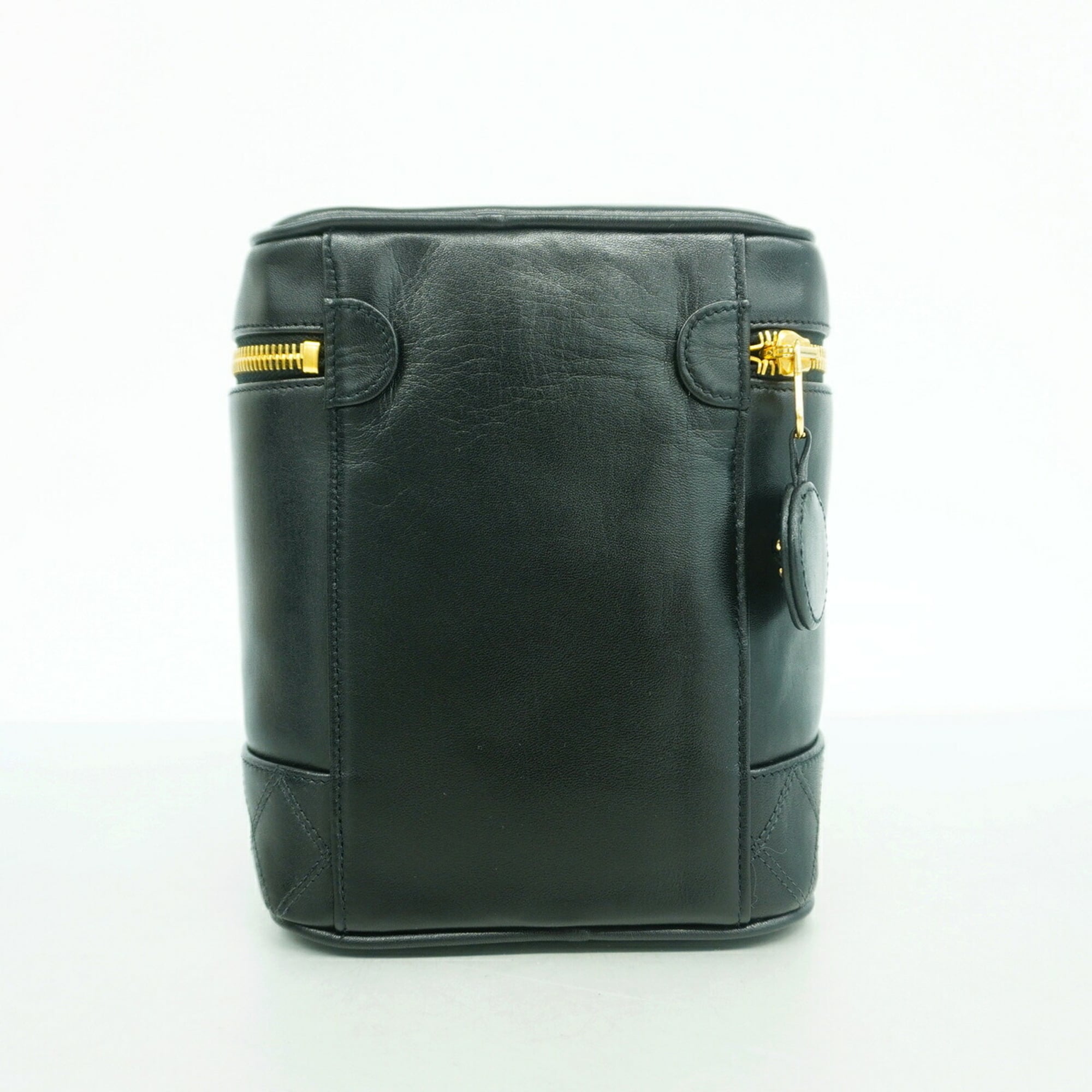 Chanel Black Leather Vanity Bag (Pre-Owned)