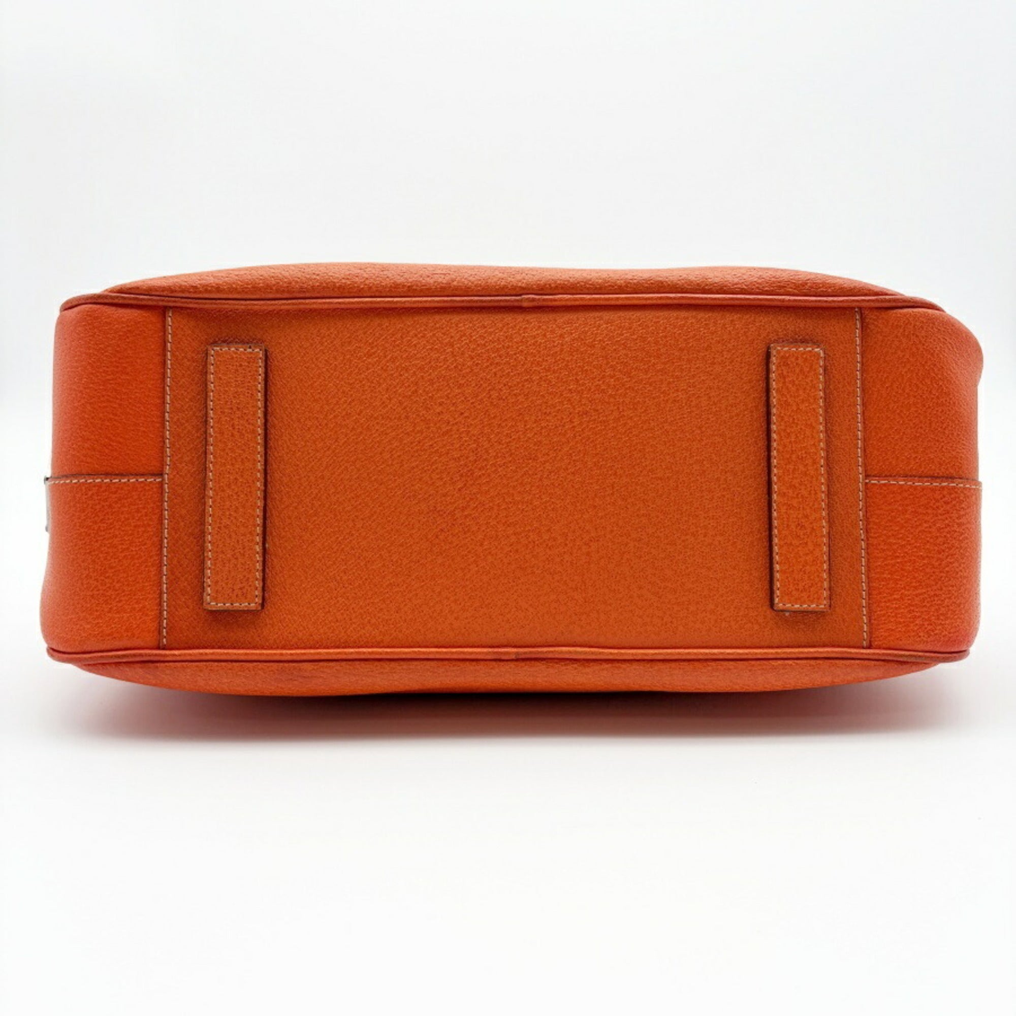 Prada Orange Leather Boston Bag (Pre-Owned)