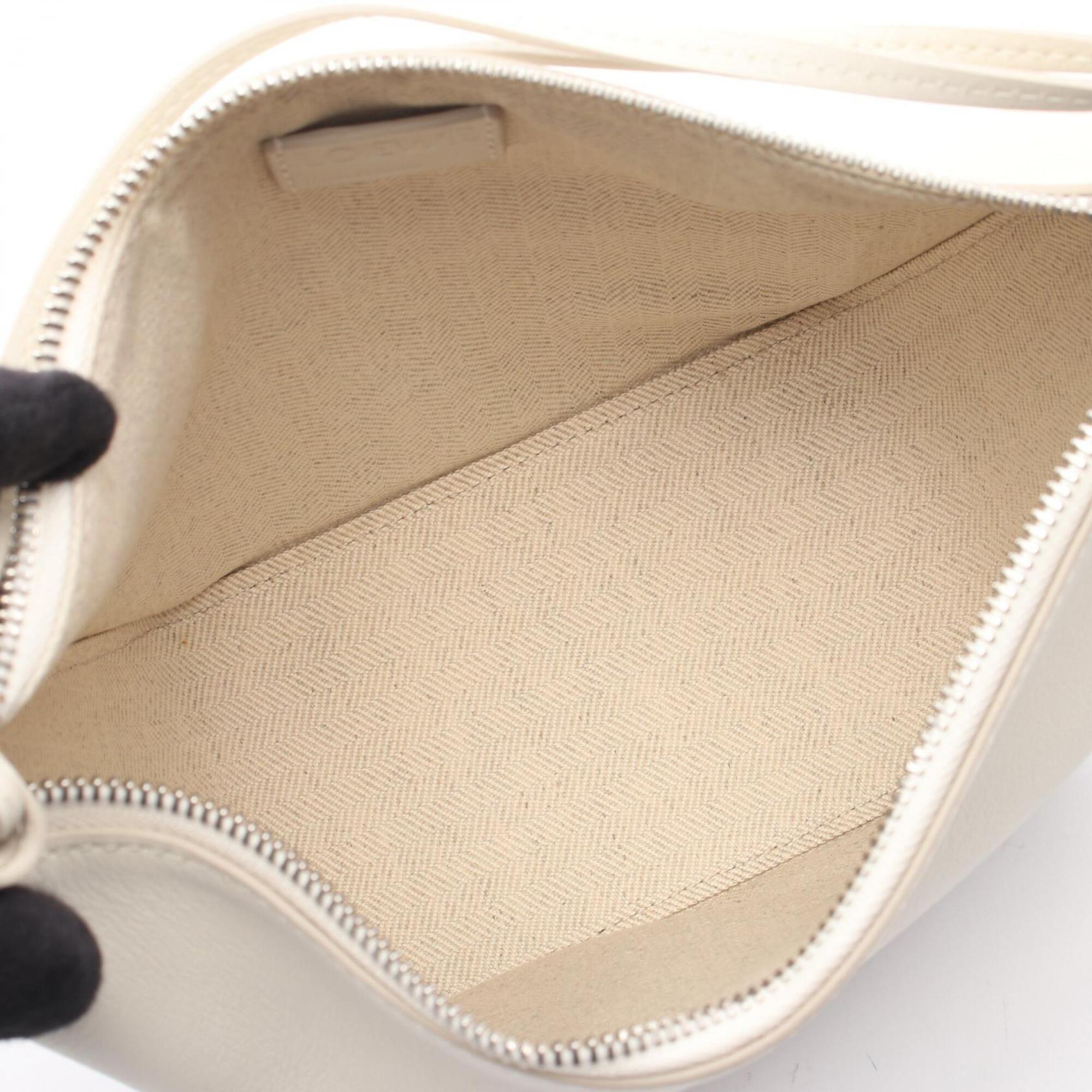 Loewe White Leather Handbag Shoulder Bag (Pre-Owned)