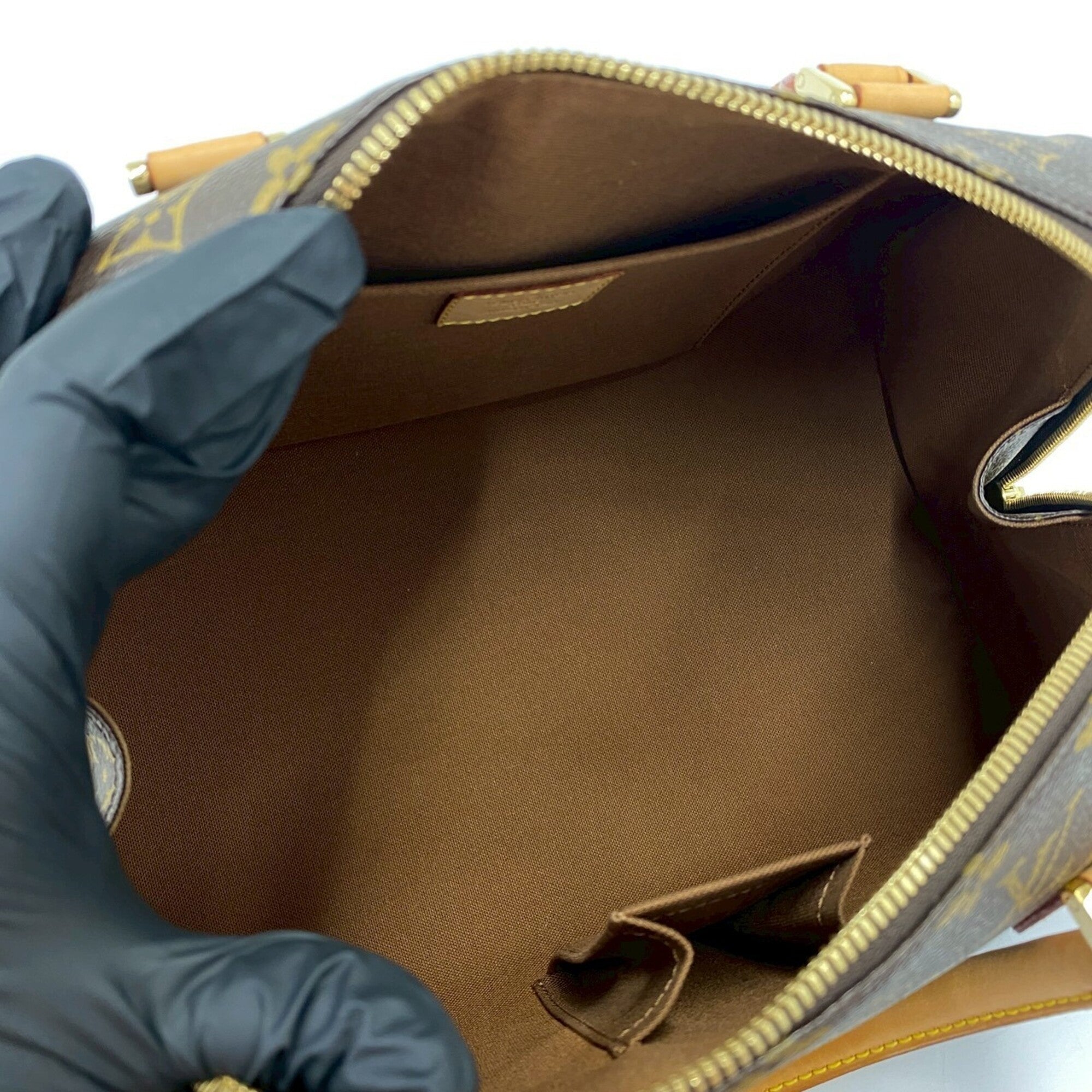 Louis Vuitton Brown Leather Boston Bag Handbag (Pre-Owned)
