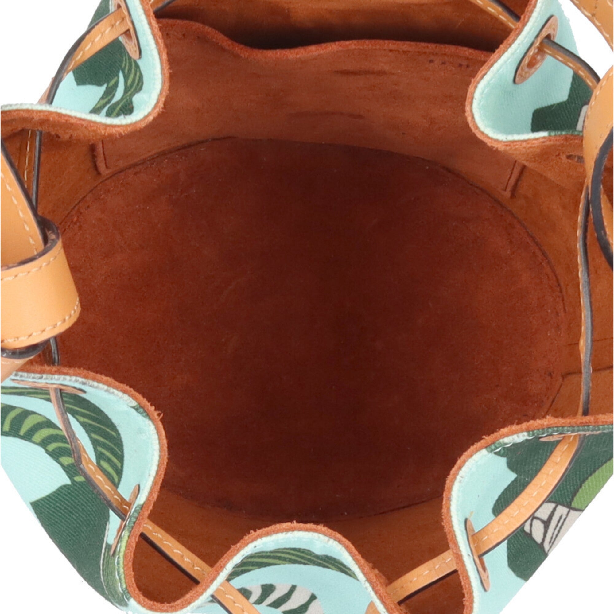 Loewe Blue Brown Canvas Leather Shoulder Bag (Pre-Owned)