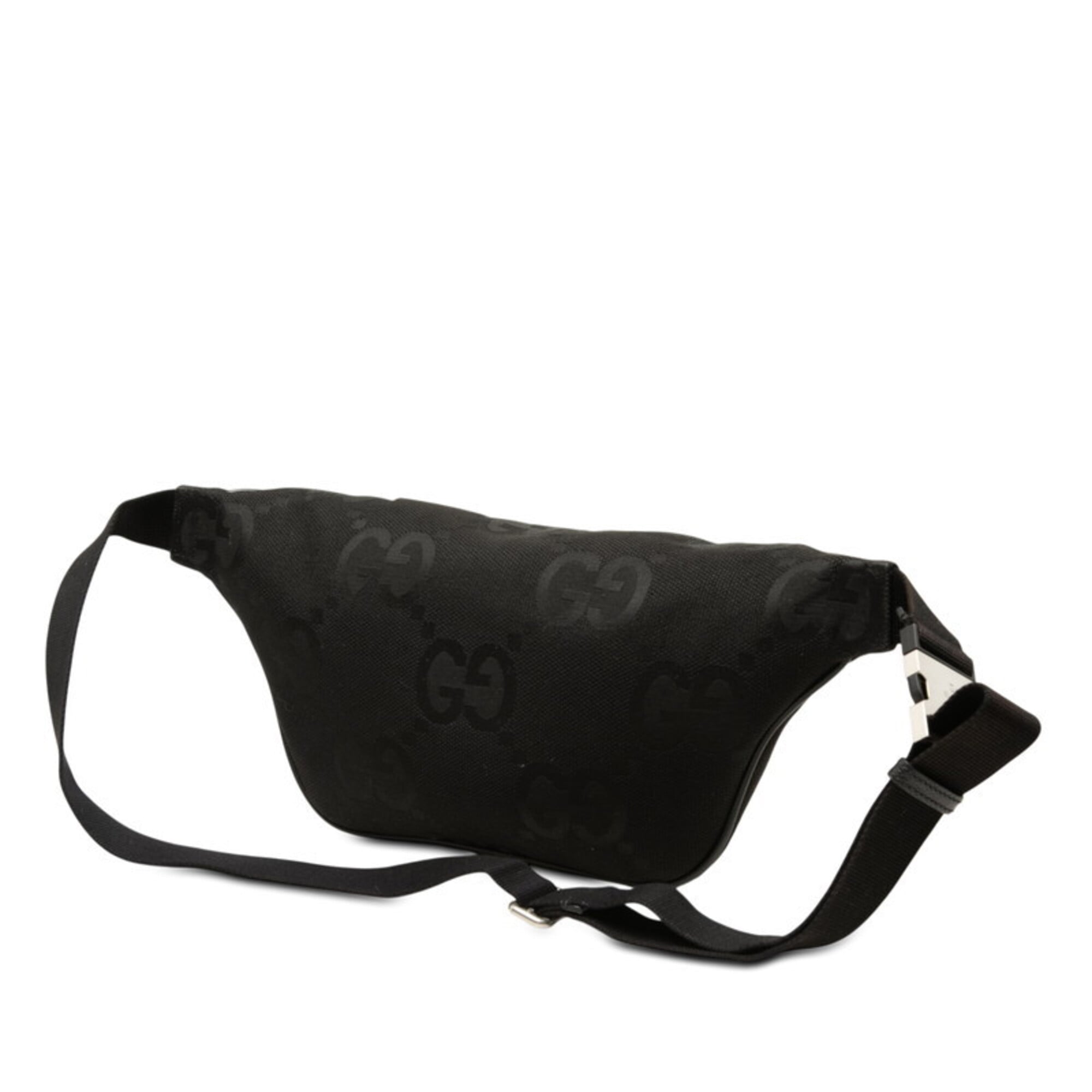 Gucci Black Canvas Leather Fanny Pack Sling Bag (Pre-Owned)