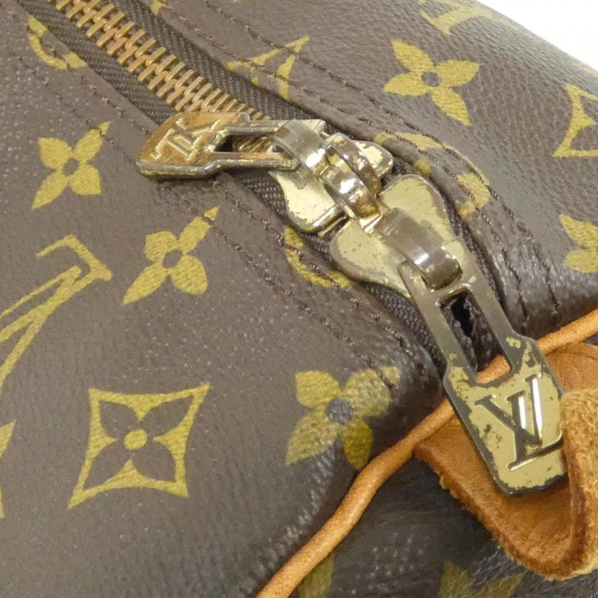 Louis Vuitton Monogram Marron Coated Canvas Boston Bag (Pre-Owned)
