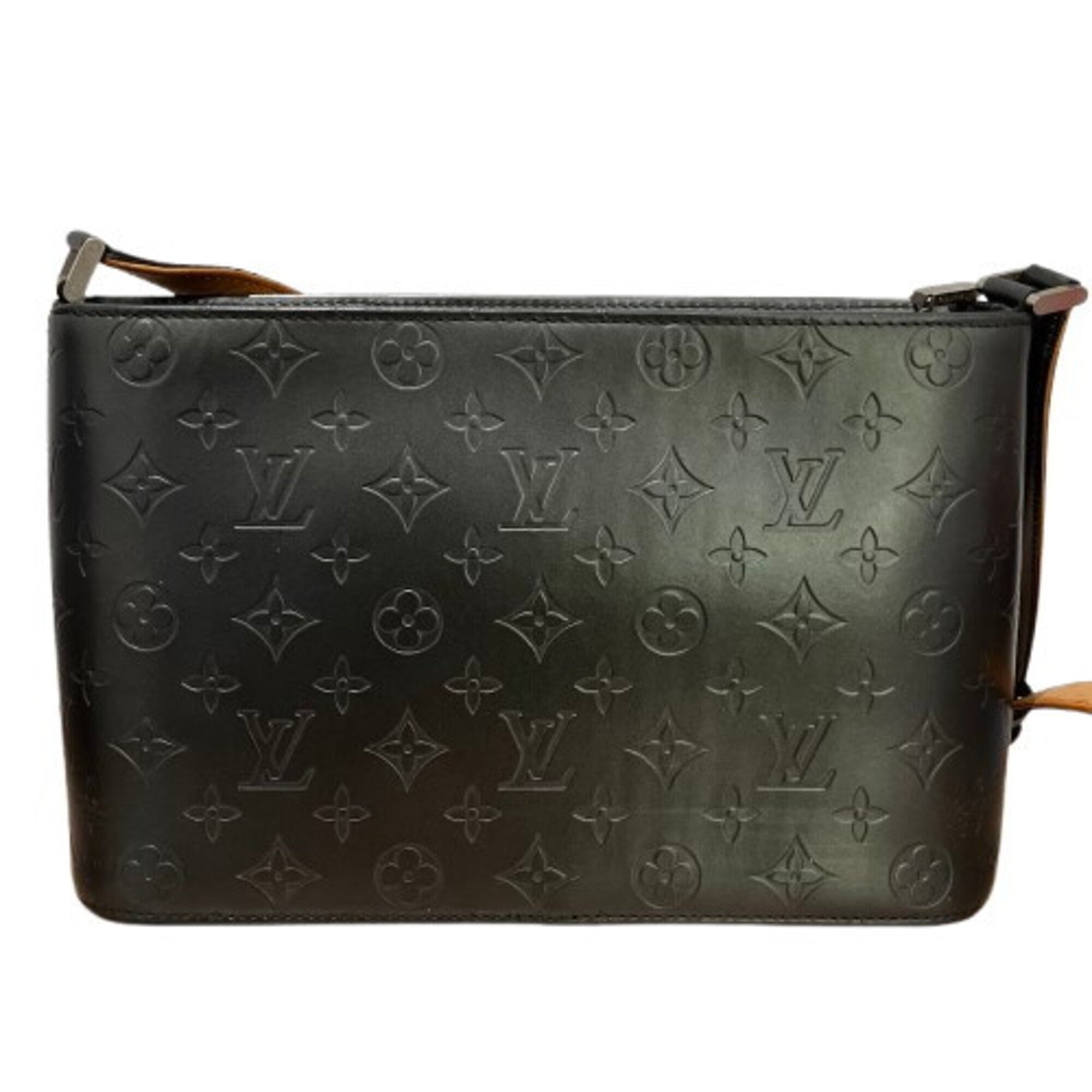Louis Vuitton Black Leather Shoulder Bag (Pre-Owned)