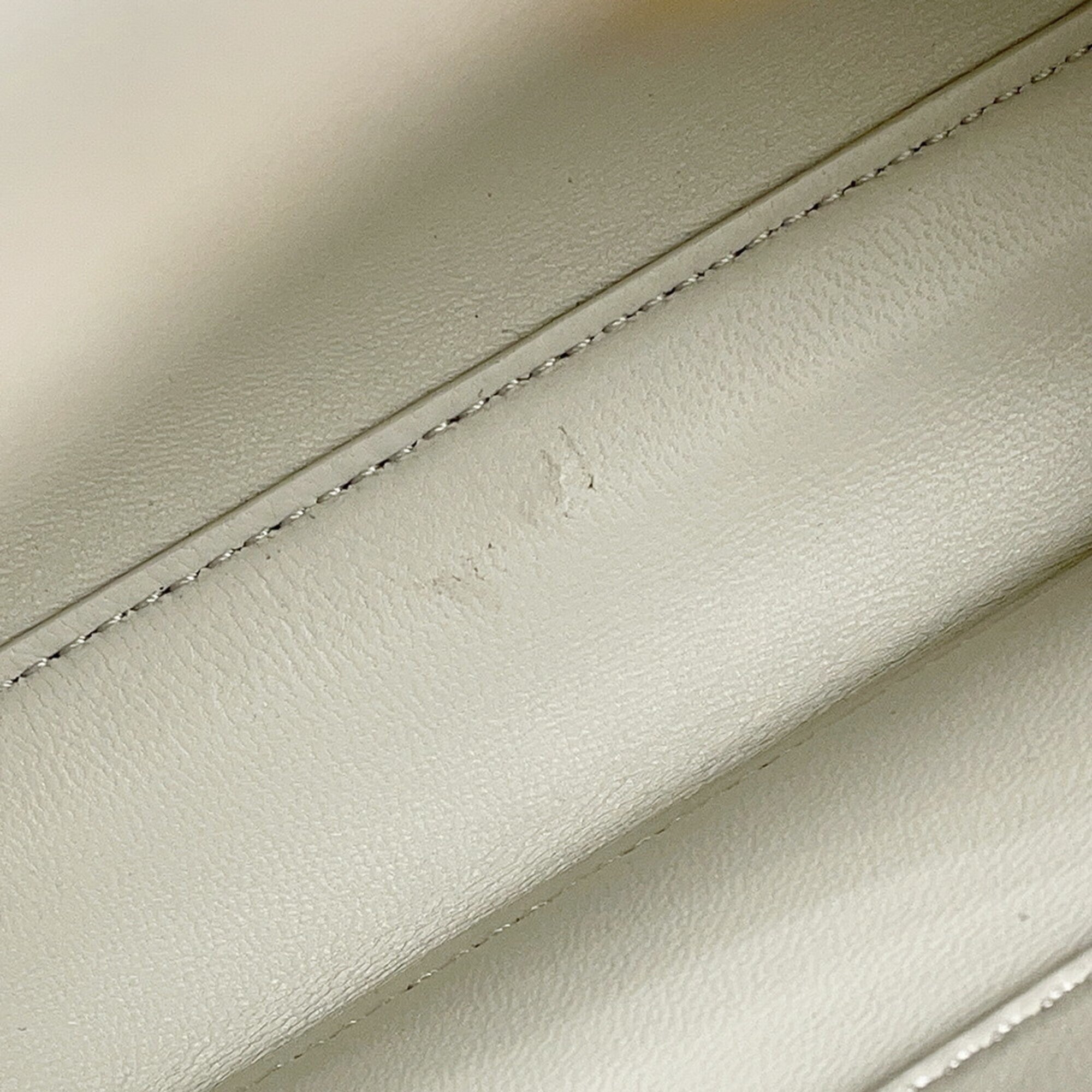Fendi Peekaboo White Yellow Leather Handbag Shoulder Bag (Pre-Owned)