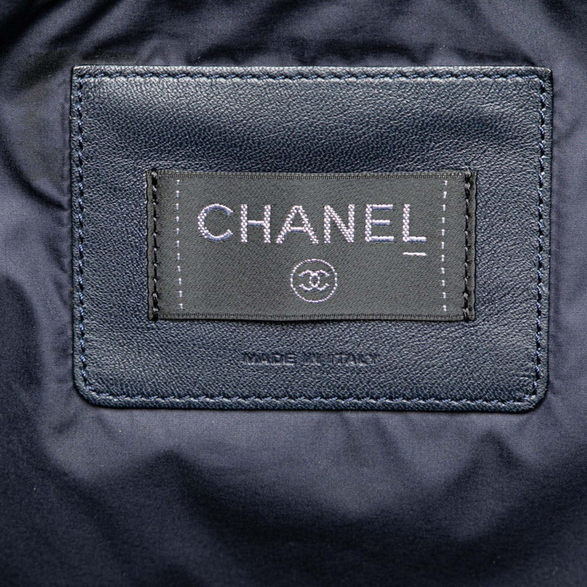 Chanel Navy Pink Nylon Wool Handbag Shoulder Bag (Pre-Owned)