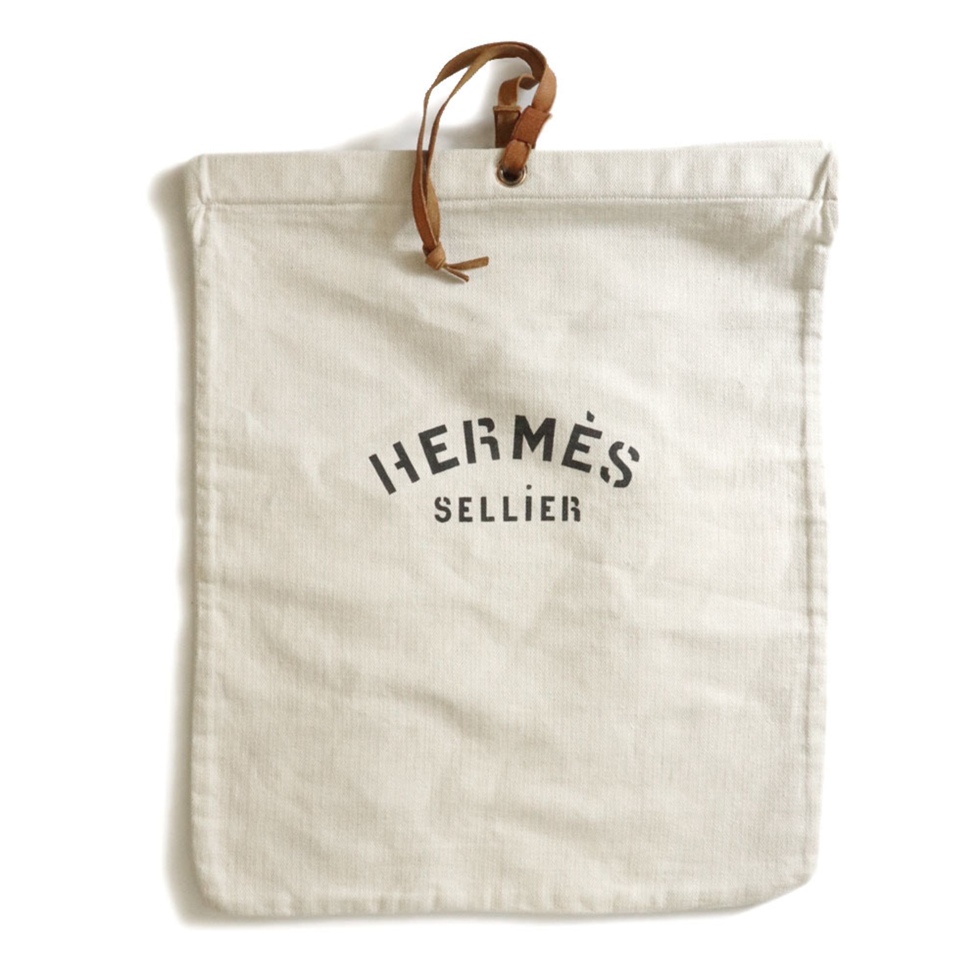 Hermes Ivory Toile H Pouch (Pre-Owned)