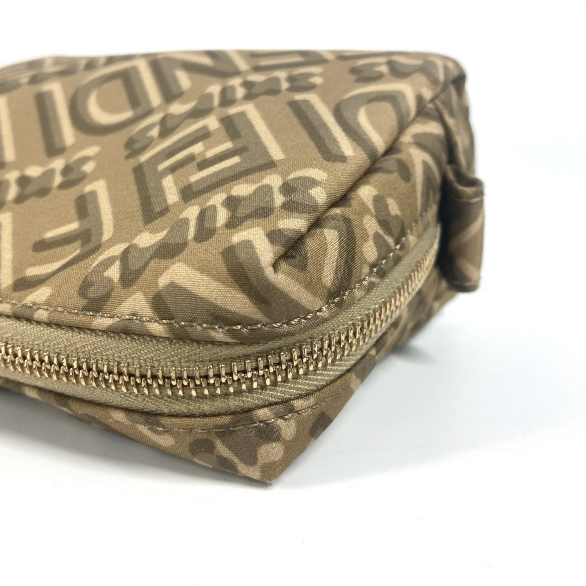 Fendi Beige Nylon Pouch (Pre-Owned)