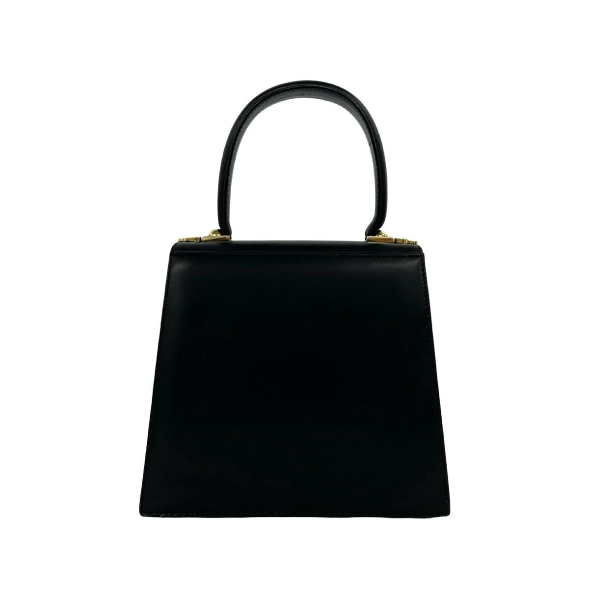 Salvatore Ferragamo Black Leather Handbag Shoulder Bag (Pre-Owned)