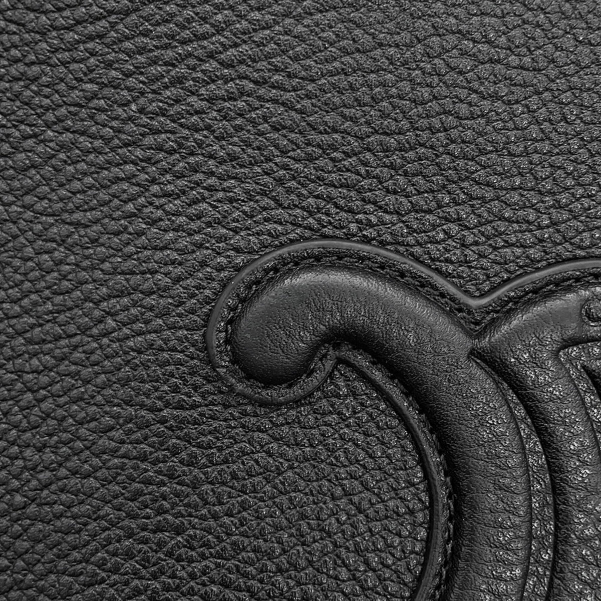 Celine Cabas Black Leather Handbag Shoulder Bag (Pre-Owned)