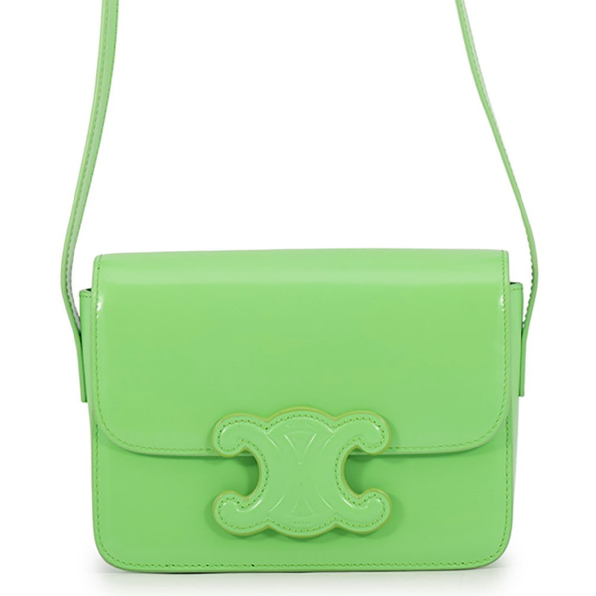 Celine Light Green Leather Shoulder Bag (Pre-Owned)