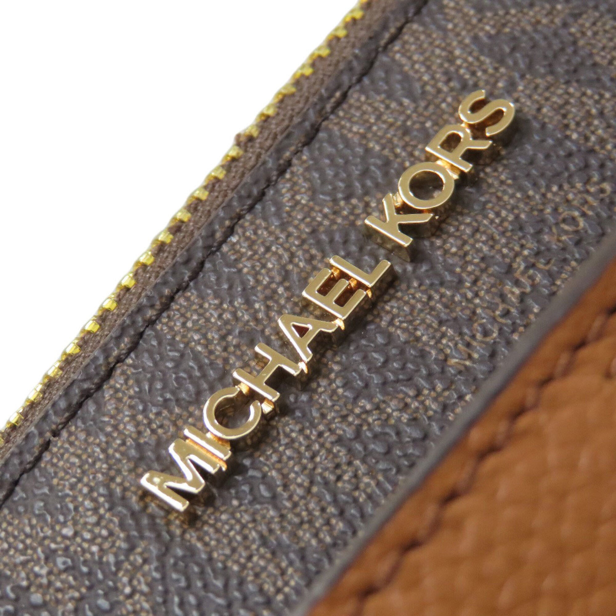 Michael Kors Brown Pvc Handbag Pouch (Pre-Owned)