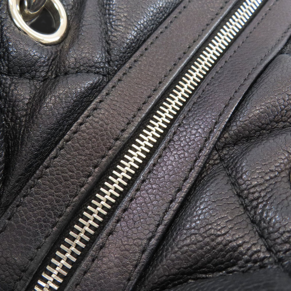 Chanel Matelasse Black Leather Tote Bag (Pre-Owned)
