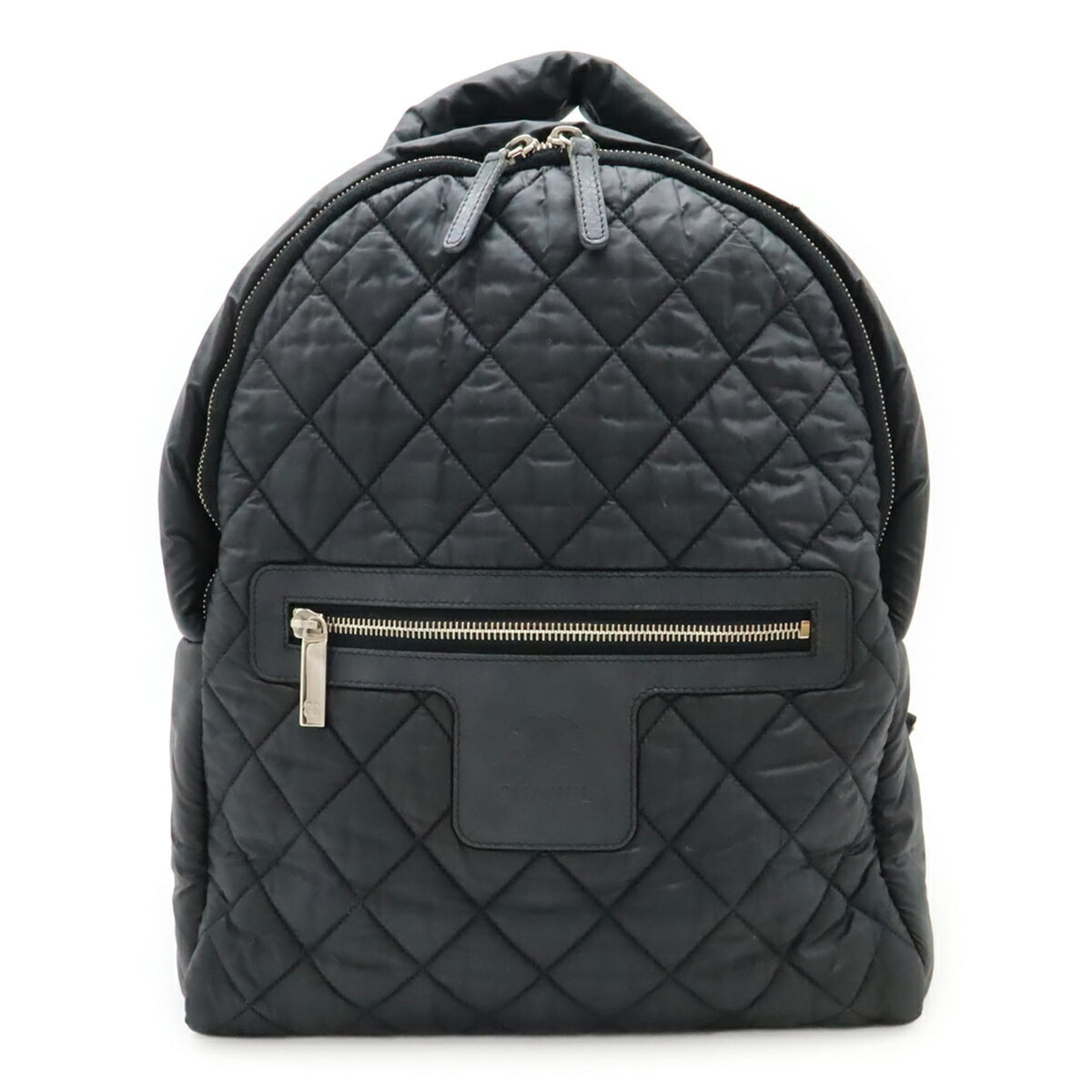 Chanel Black Bordeaux Nylon Leather Backpack (Pre-Owned)