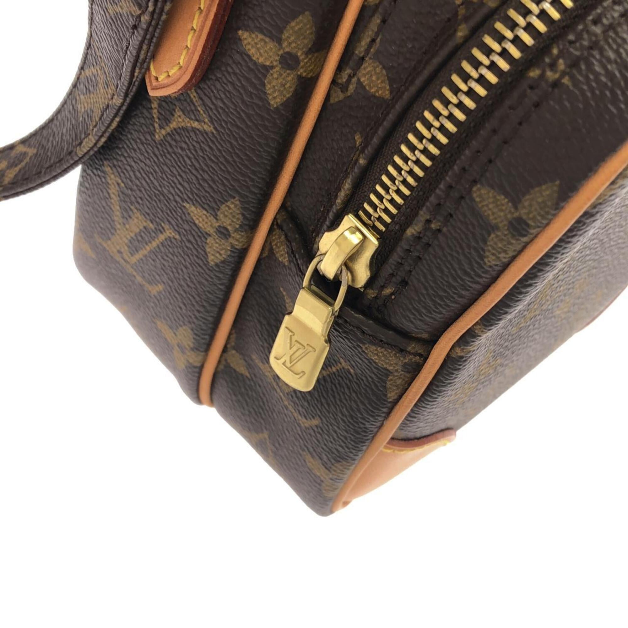Louis Vuitton Marron Coated Canvas Shoulder Bag (Pre-Owned)