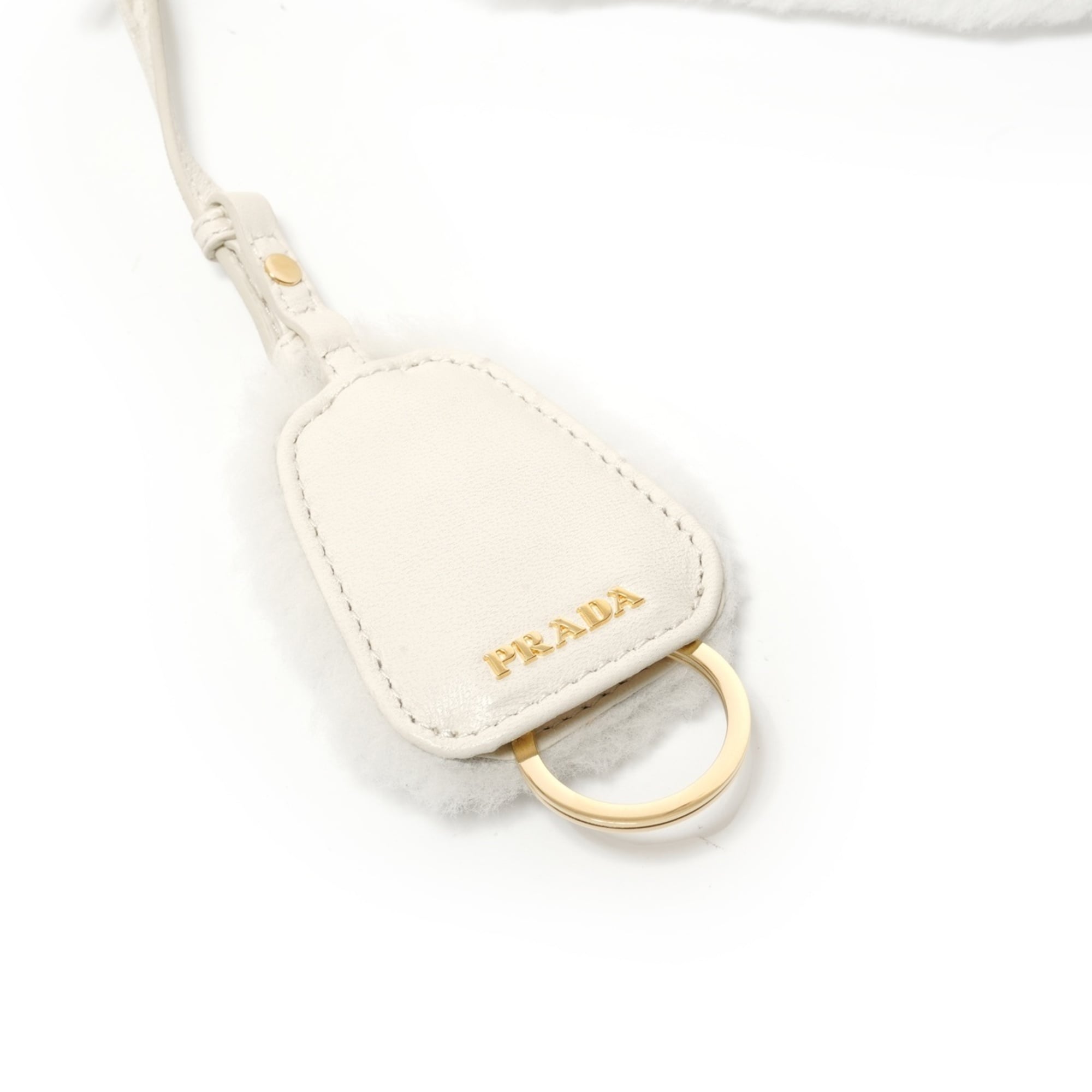 Prada White Wool Shoulder Bag (Pre-Owned)