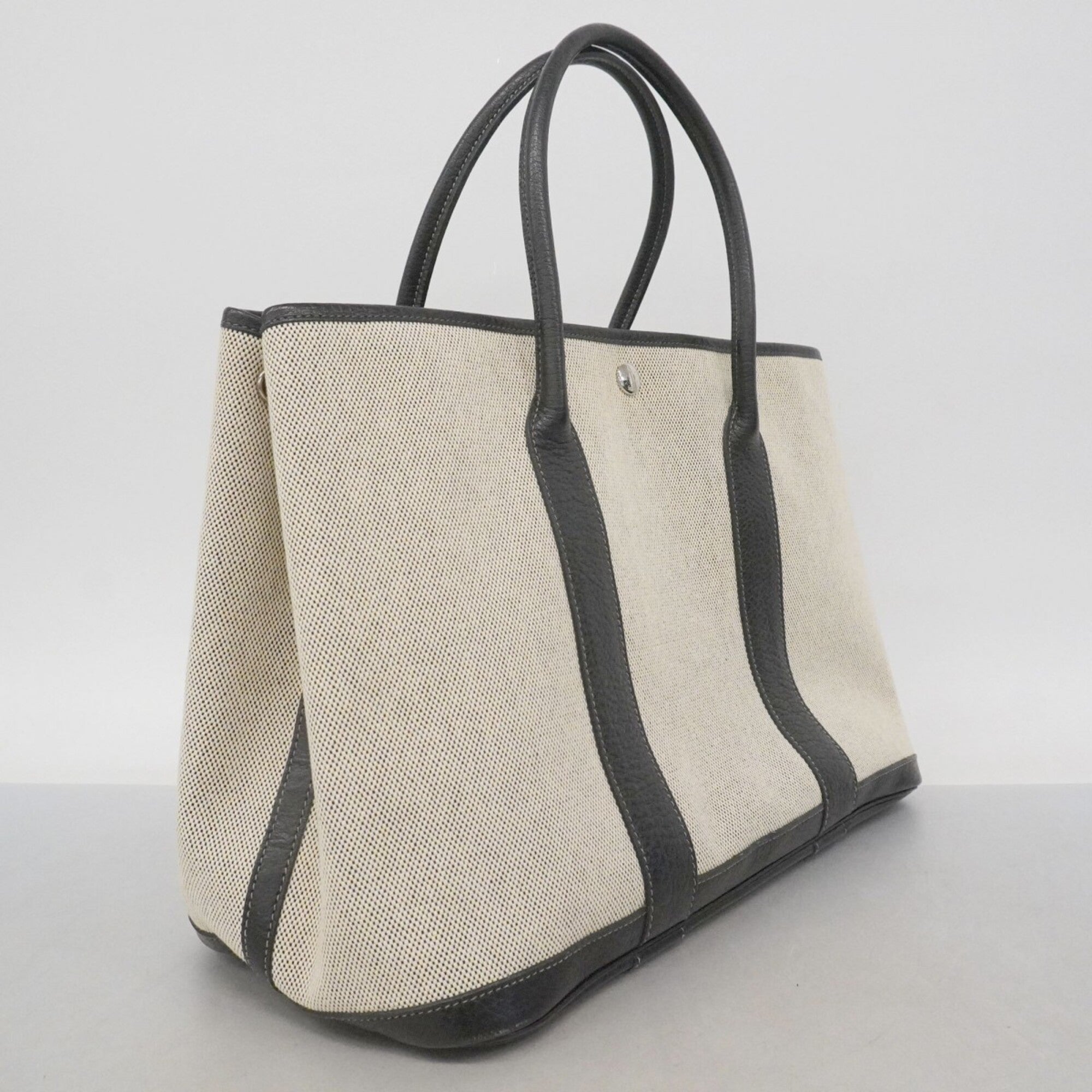 Hermes Black Toile H Tote Bag (Pre-Owned)