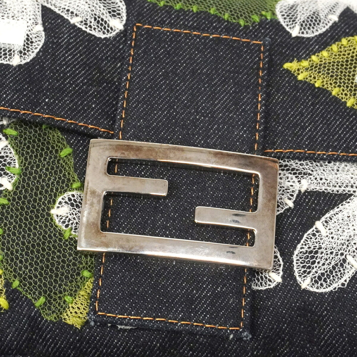 Fendi Navy Denim Handbag (Pre-Owned)