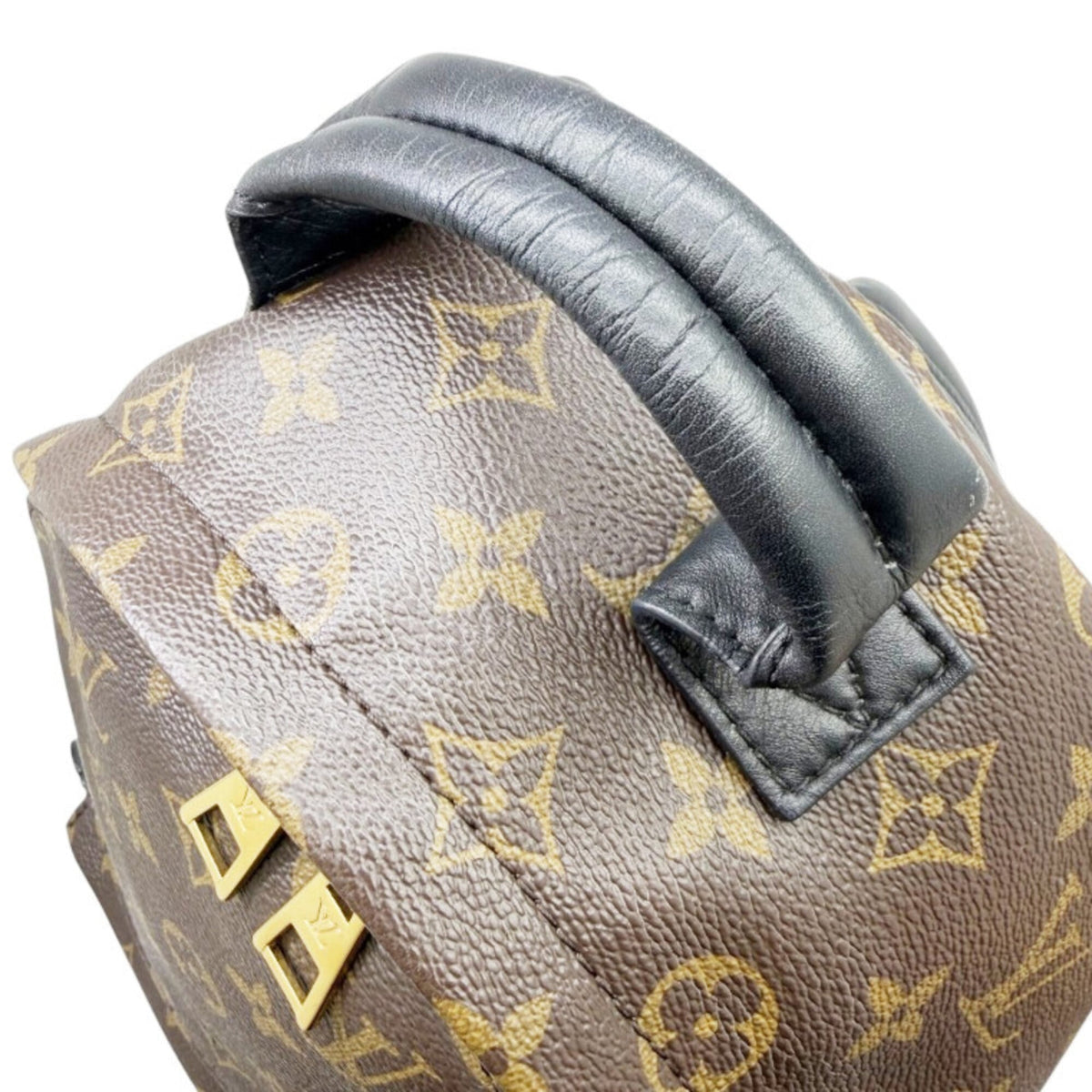 Louis Vuitton Black Brown Monogram Leather Backpack (Pre-Owned)