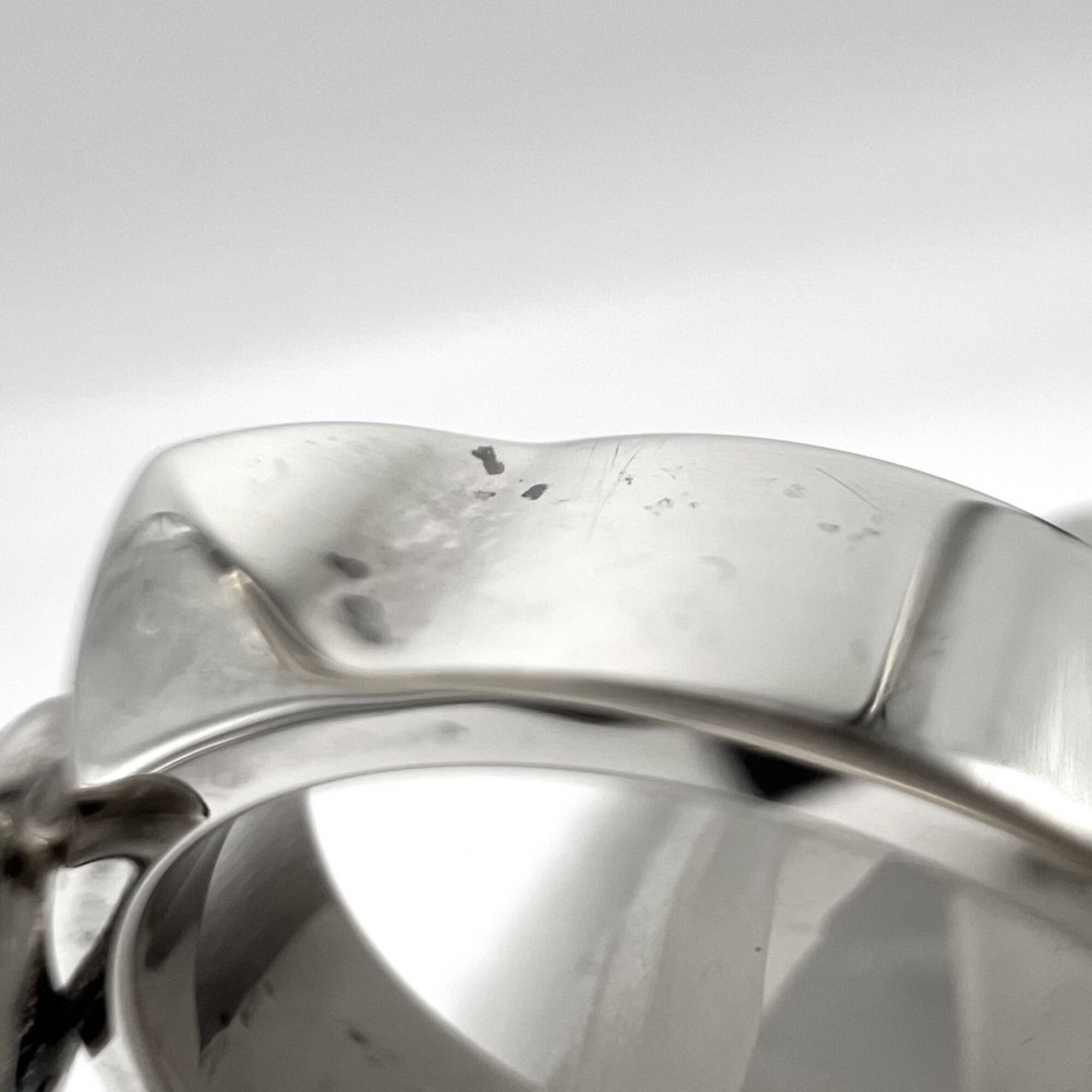 Hermes Silver Silver 925 Band Ring (Pre-Owned)