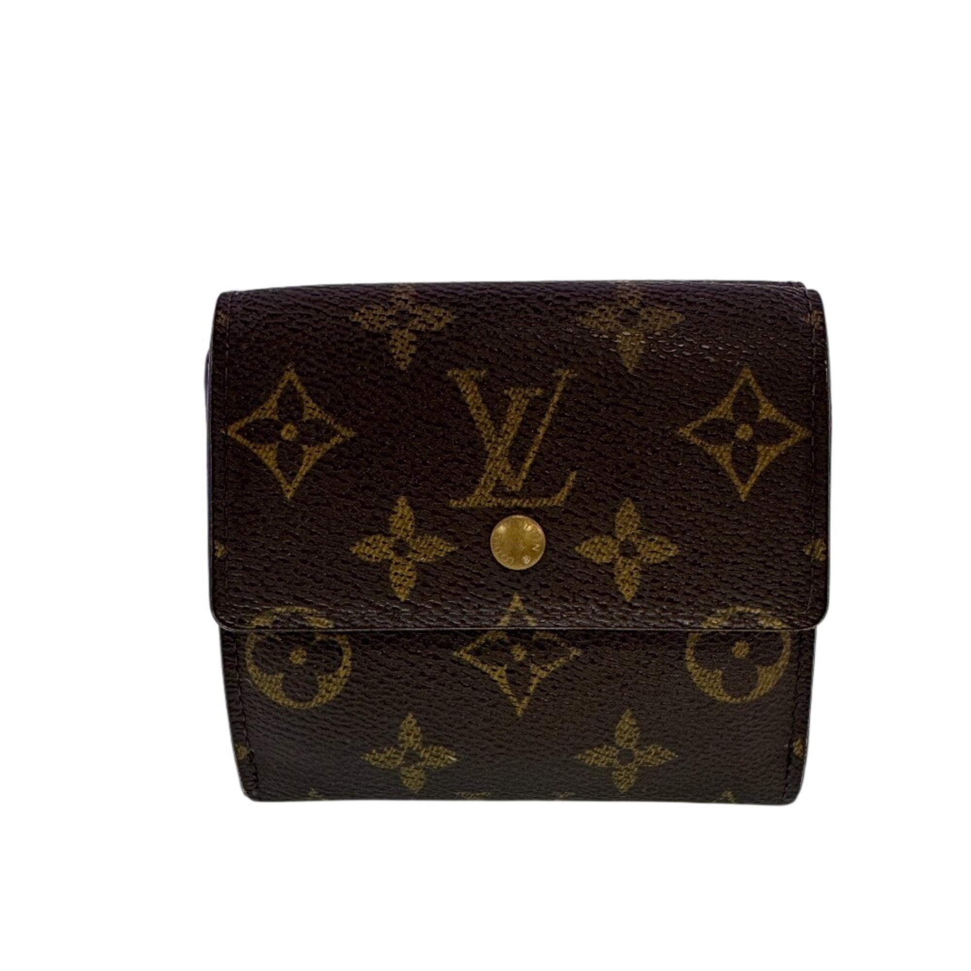 Louis Vuitton Brown Leather Wallet (Tri-Fold) (Pre-Owned)