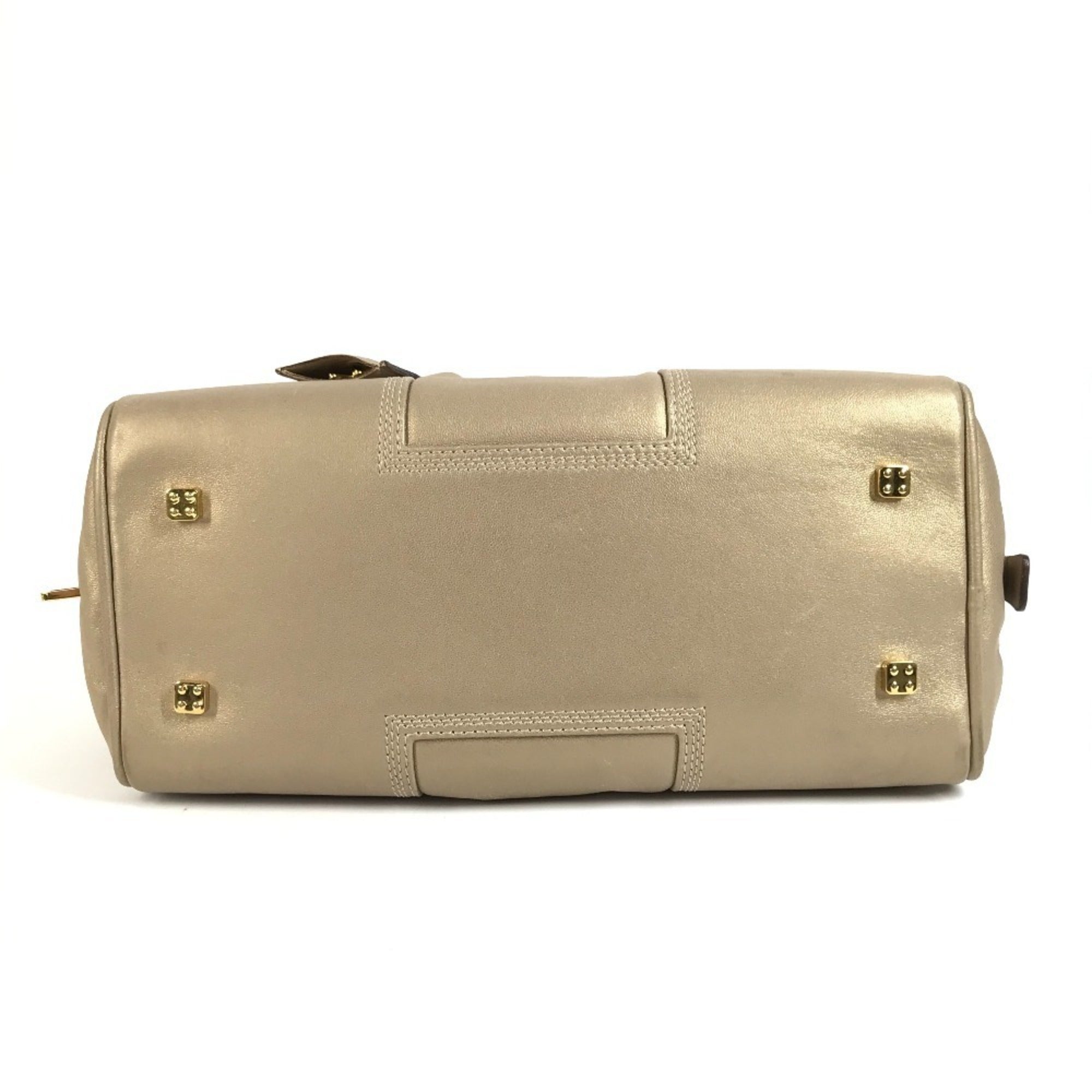 Loewe Amazona Gold Leather Handbag Tote Bag (Pre-Owned)