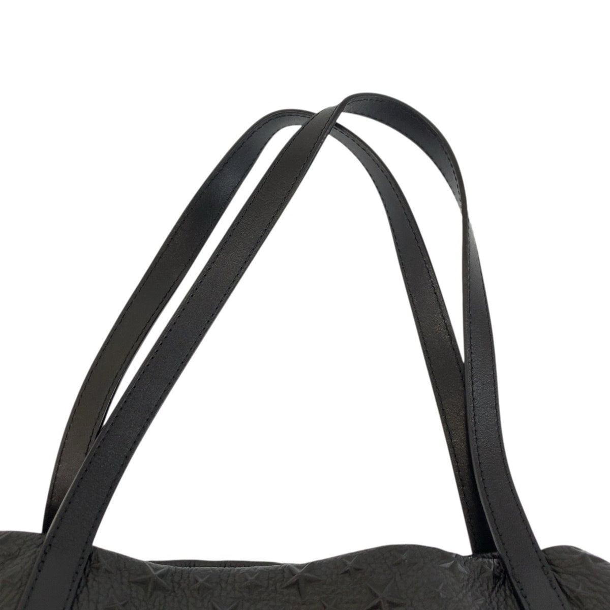 Jimmy Choo Black Leather Shoulder Bag Tote Bag (Pre-Owned)