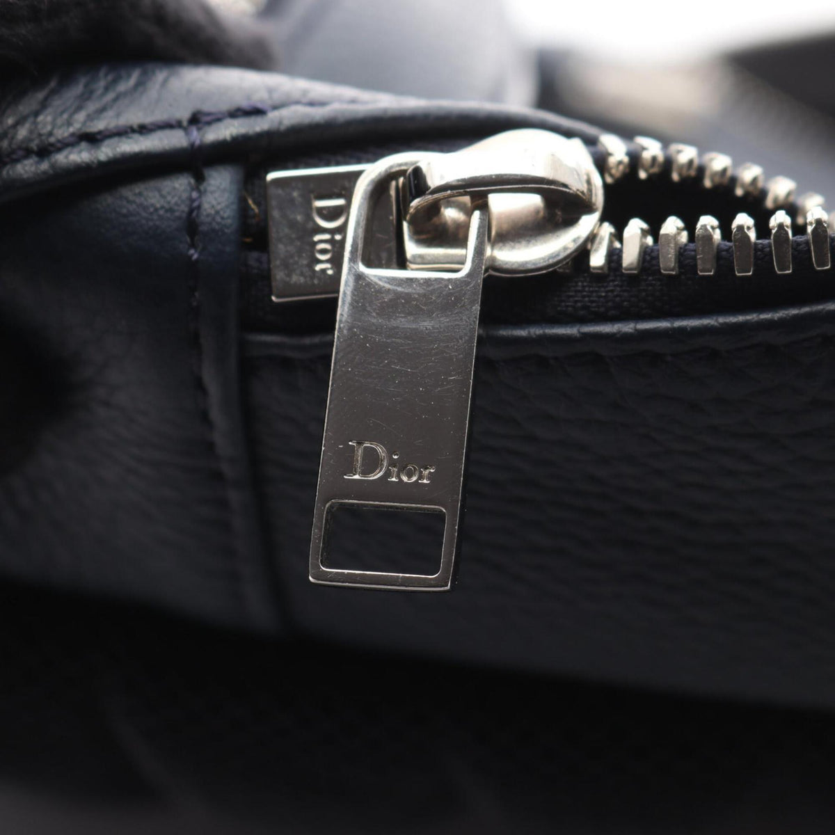Dior Homme Navy Leather Backpack Handbag (Pre-Owned)