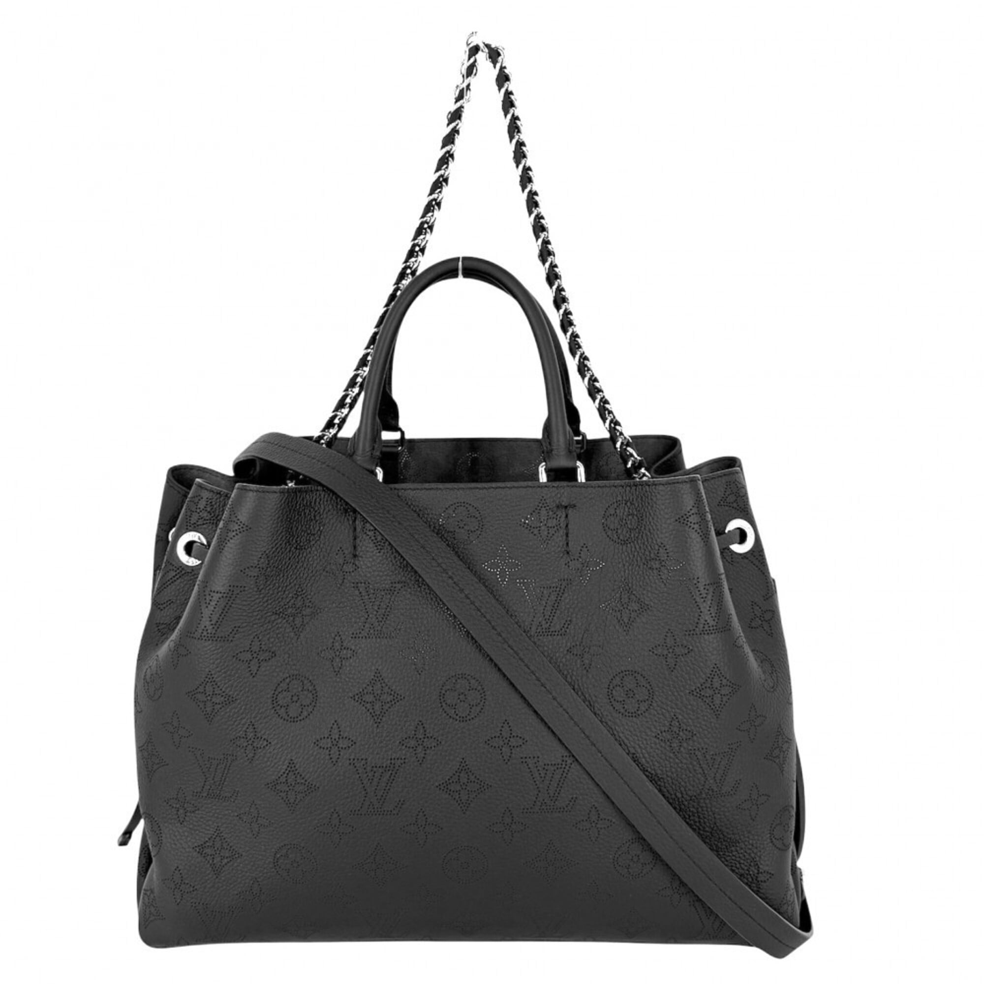 Louis Vuitton Noir Monogram Mahina Leather Handbag Shoulder Bag (Pre-Owned)