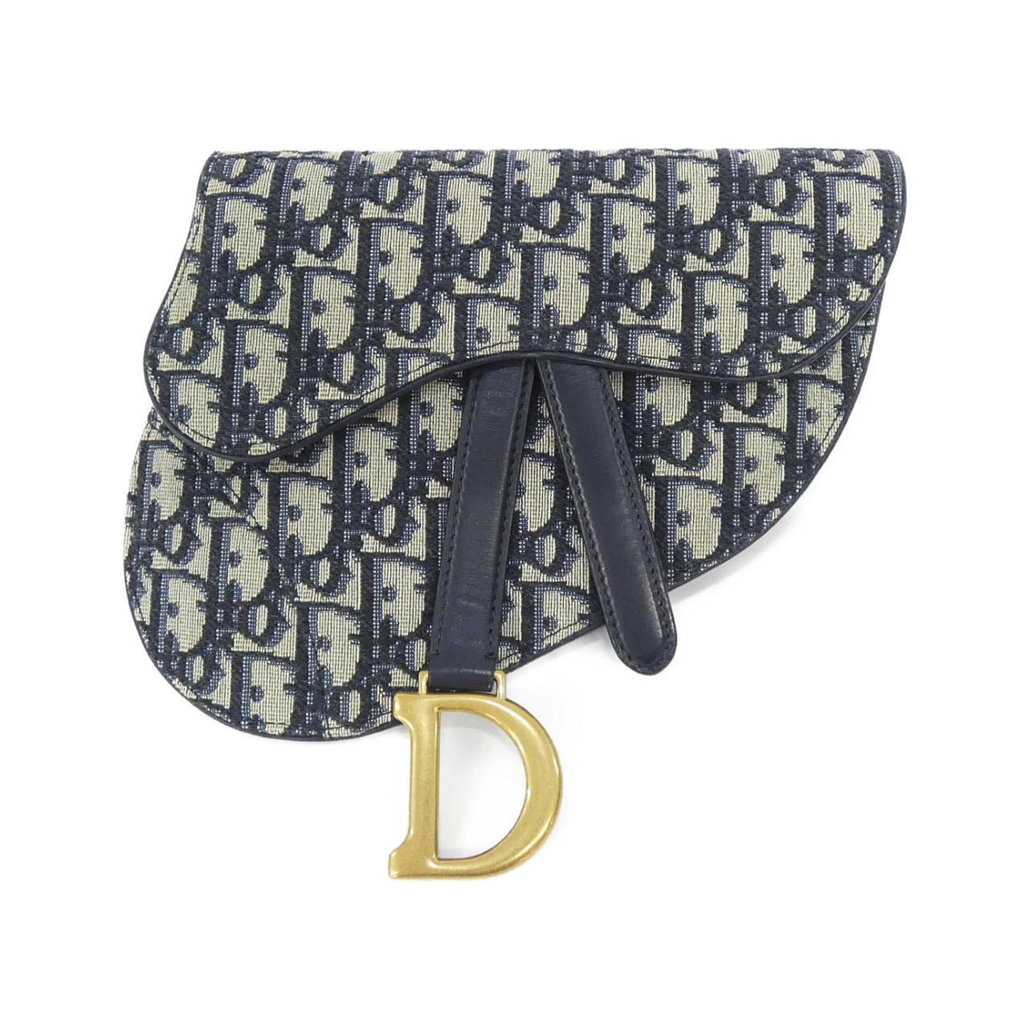 Christian Dior Blue Canvas Saddle Bag (Pre-Owned)