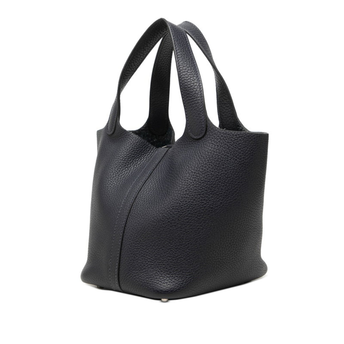 Hermes Navy Taurillon Clemence Leather Handbag (Pre-Owned)