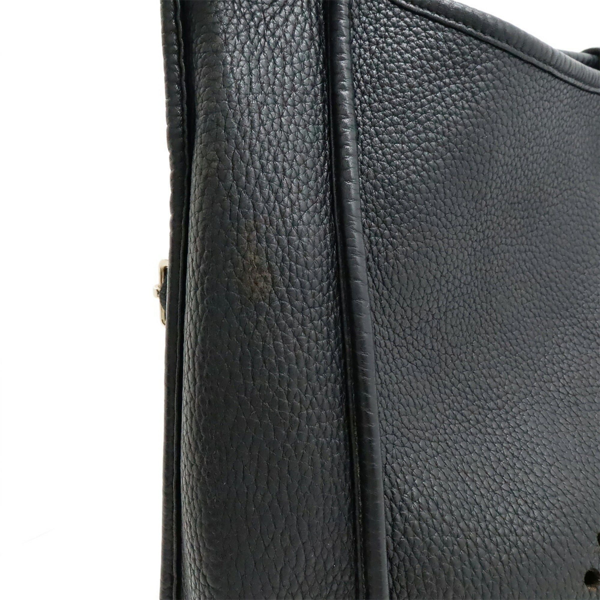 Hermes Black Taurillon Clemence Leather Shoulder Bag (Pre-Owned)