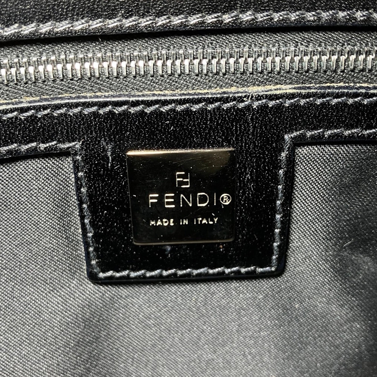 Fendi Black Nylon Leather Handbag (Pre-Owned)