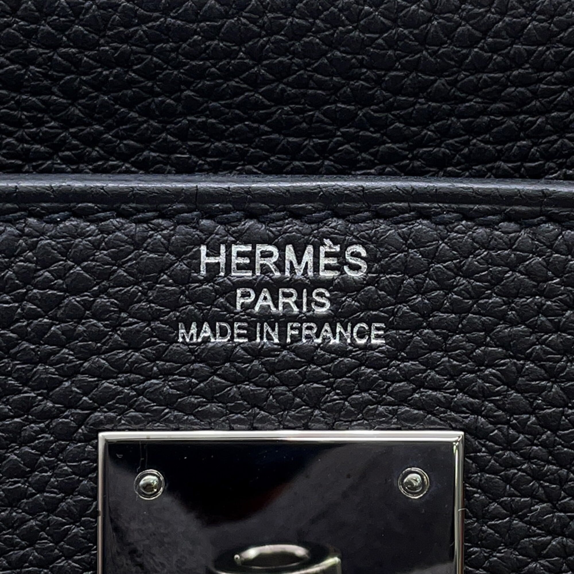 Hermes Kelly Black Togo Leather Handbag (Pre-Owned)