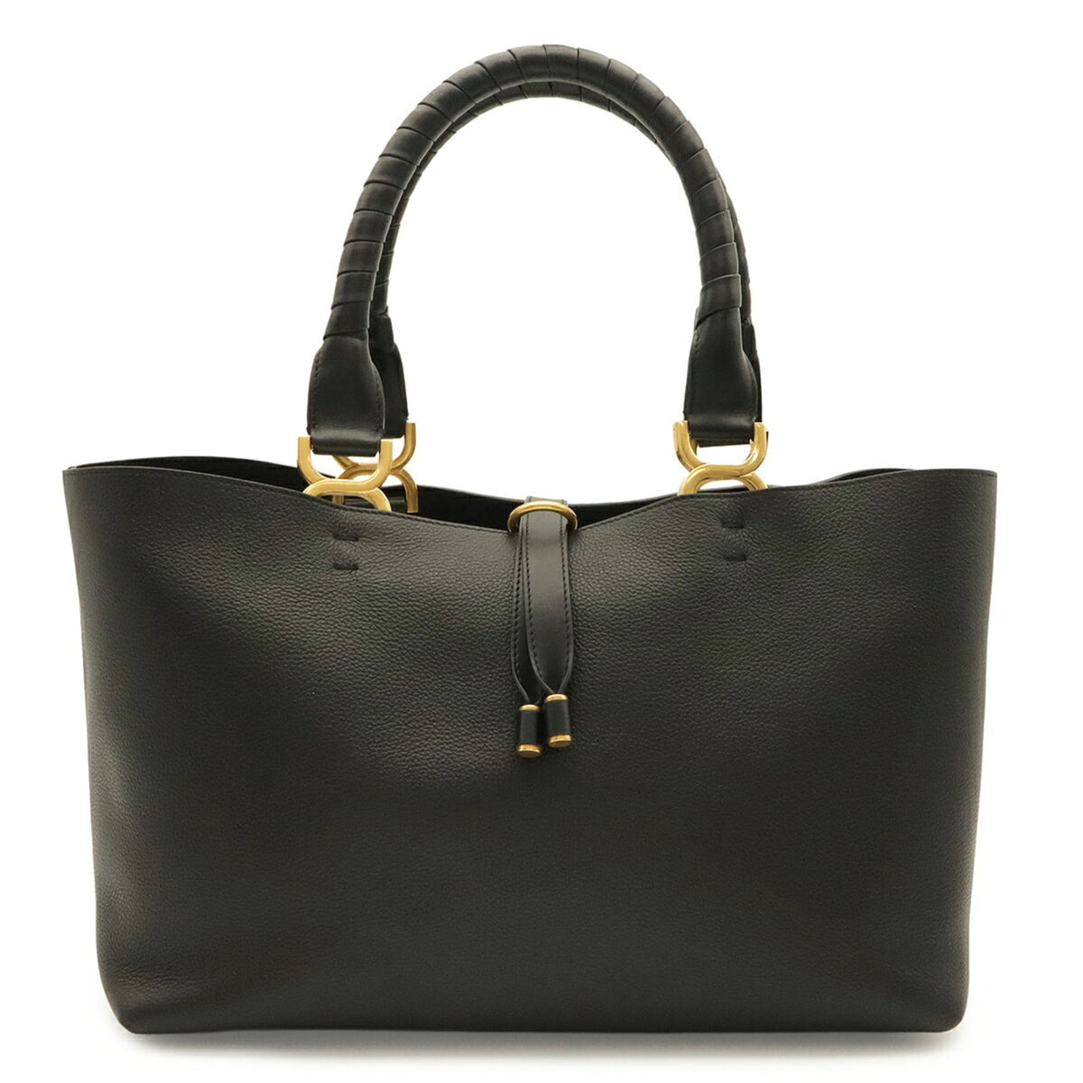 Chloé Black Leather Handbag Shoulder Bag Tote Bag (Pre-Owned)