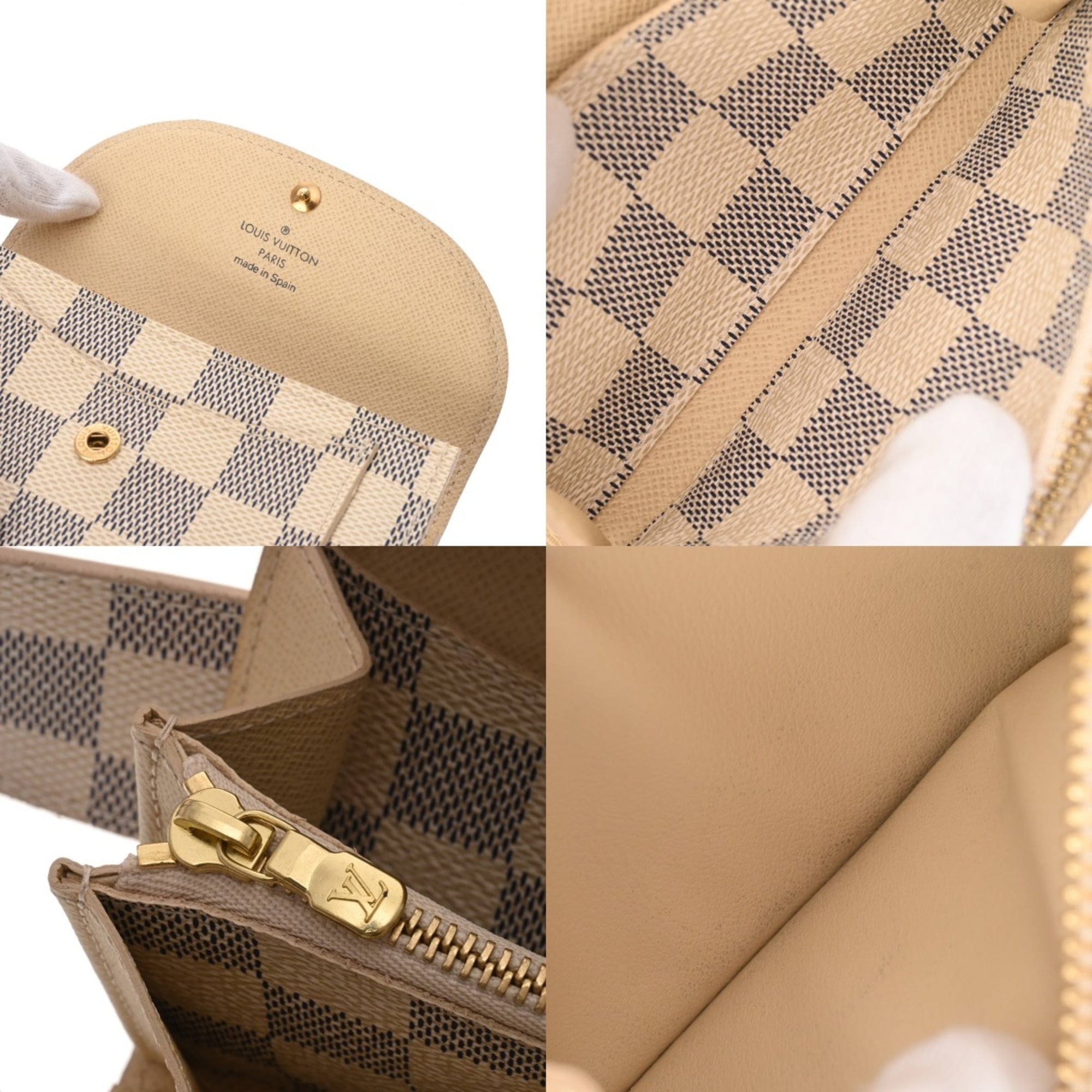 Louis Vuitton White Damier Azur Pochette (Pre-Owned)