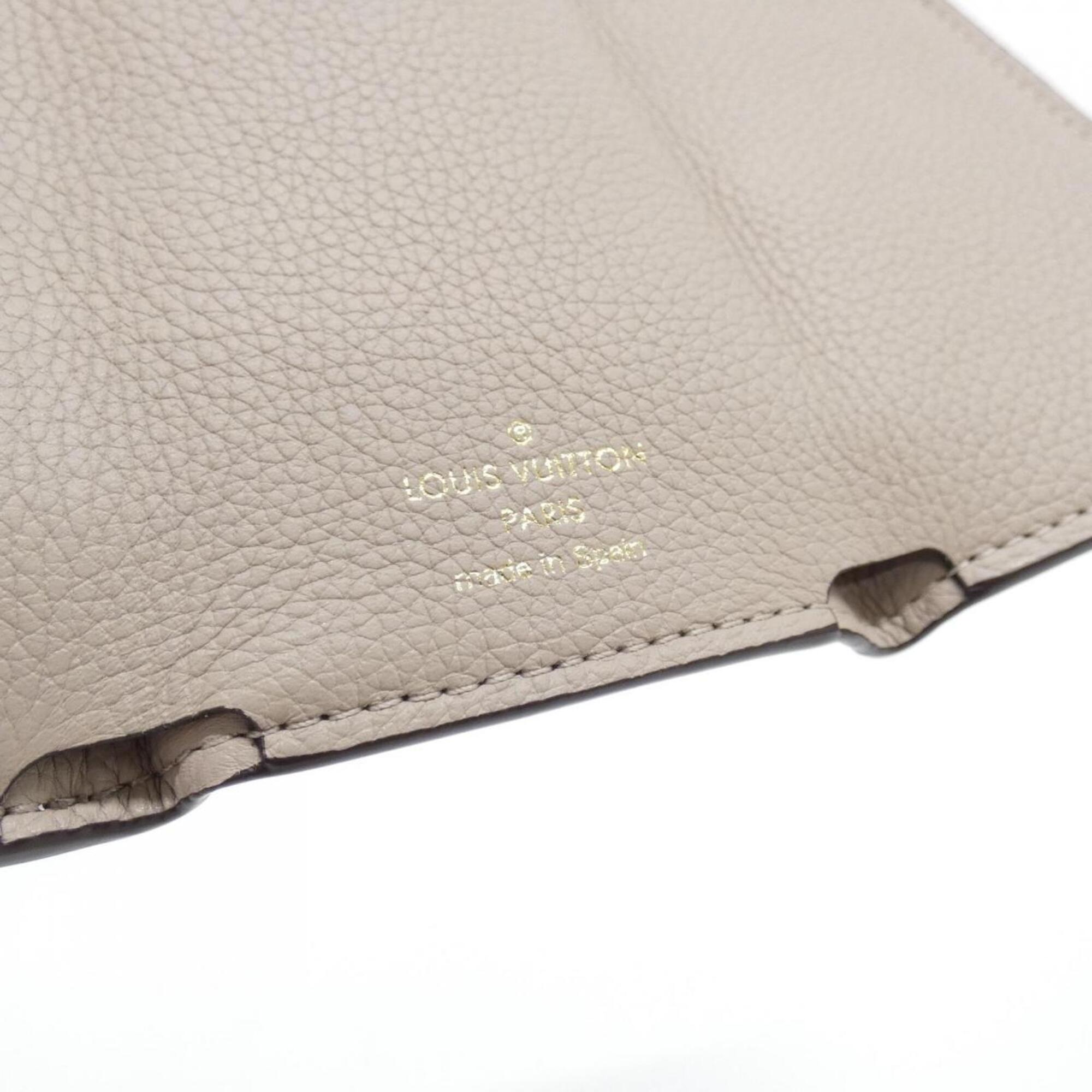 Louis Vuitton Grayish Leather Wallet (Tri-Fold) (Pre-Owned)