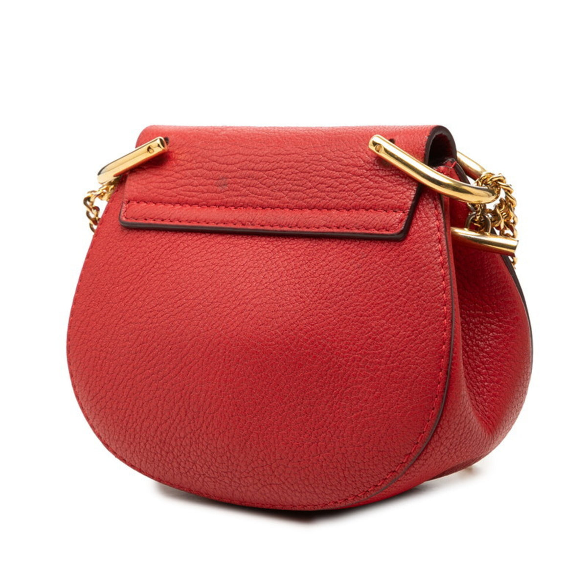 Chloé Gold Red Color Leather Shoulder Bag (Pre-Owned)