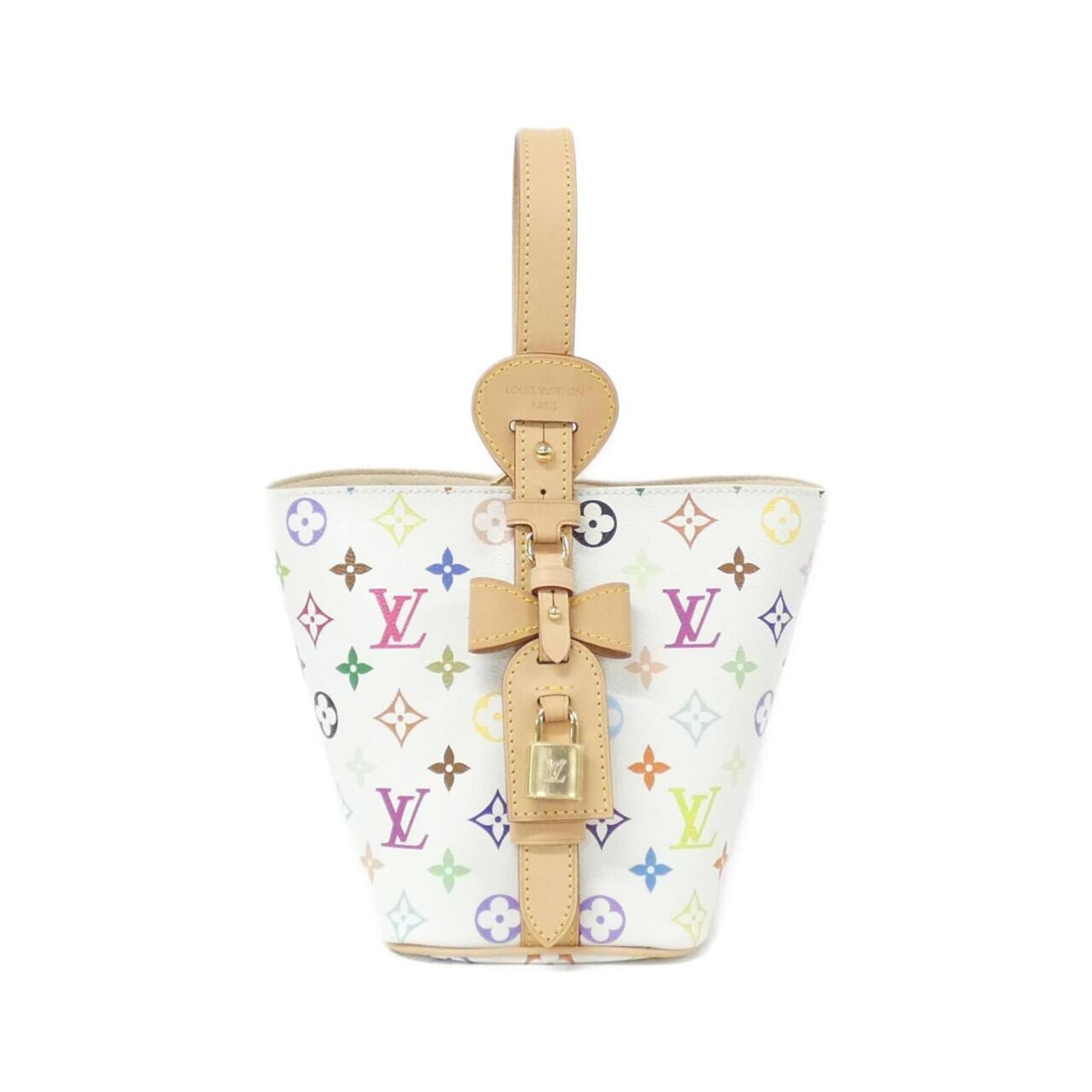 Louis Vuitton White Coated Canvas Pouch Shoulder Bag (Pre-Owned)