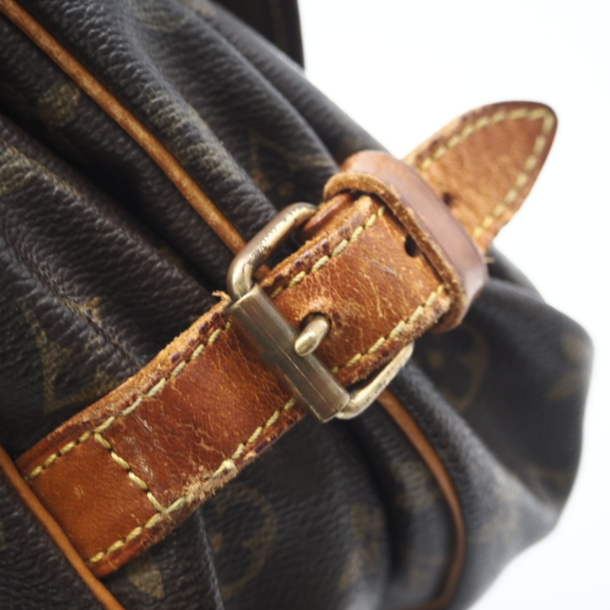 Louis Vuitton Monogram Brown Coated Canvas Leather Shoulder Bag (Pre-Owned)