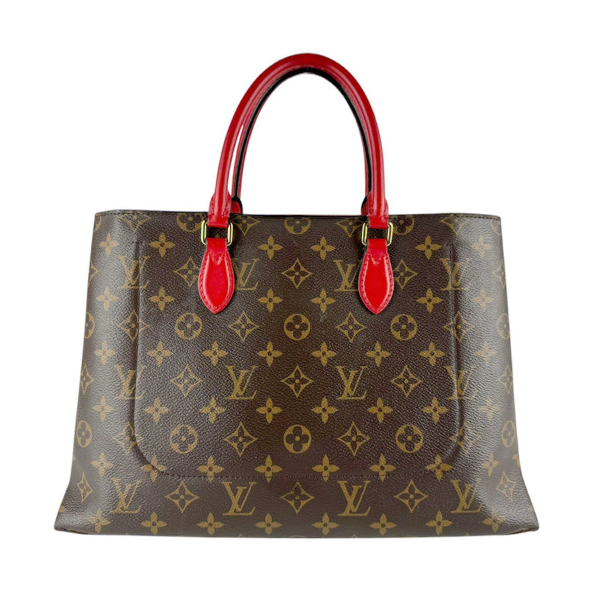 Louis Vuitton Brown Monogram Red Color Monogram Handbag Shoulder Bag (Pre-Owned)