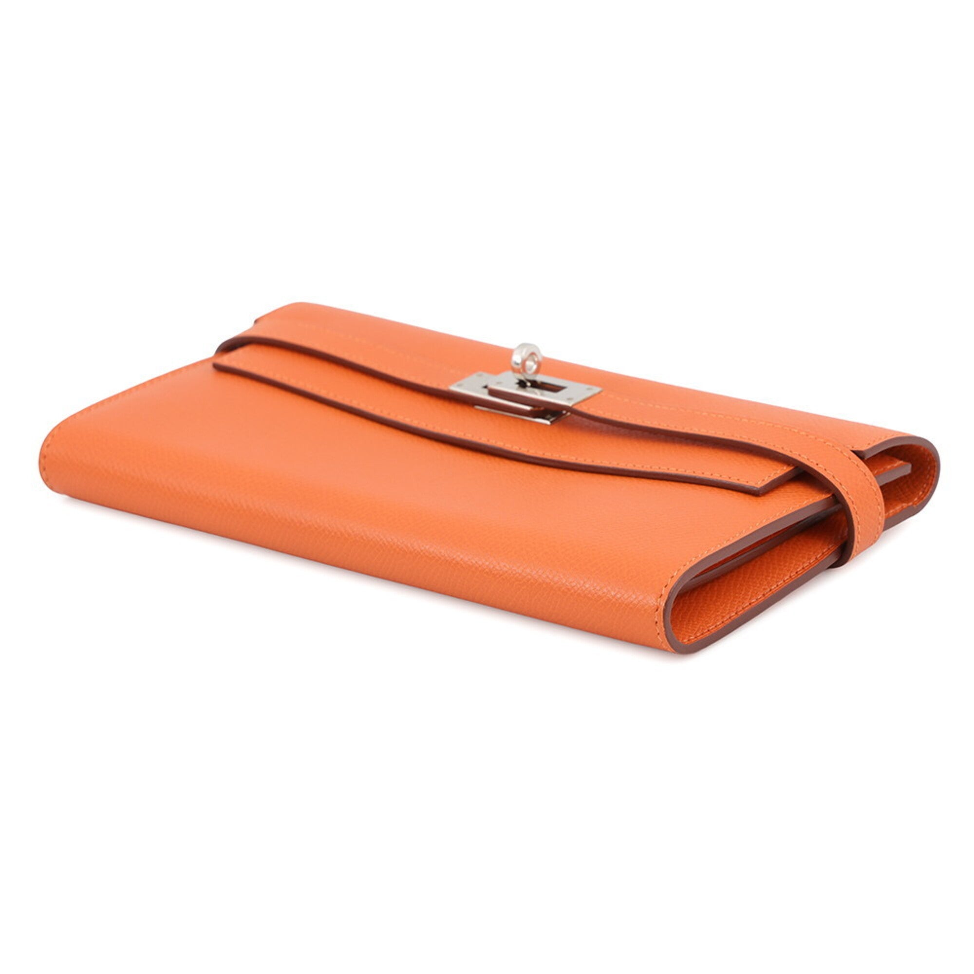 Hermes Orange Epsom Leather Coin Purse/Coin Case (Pre-Owned)