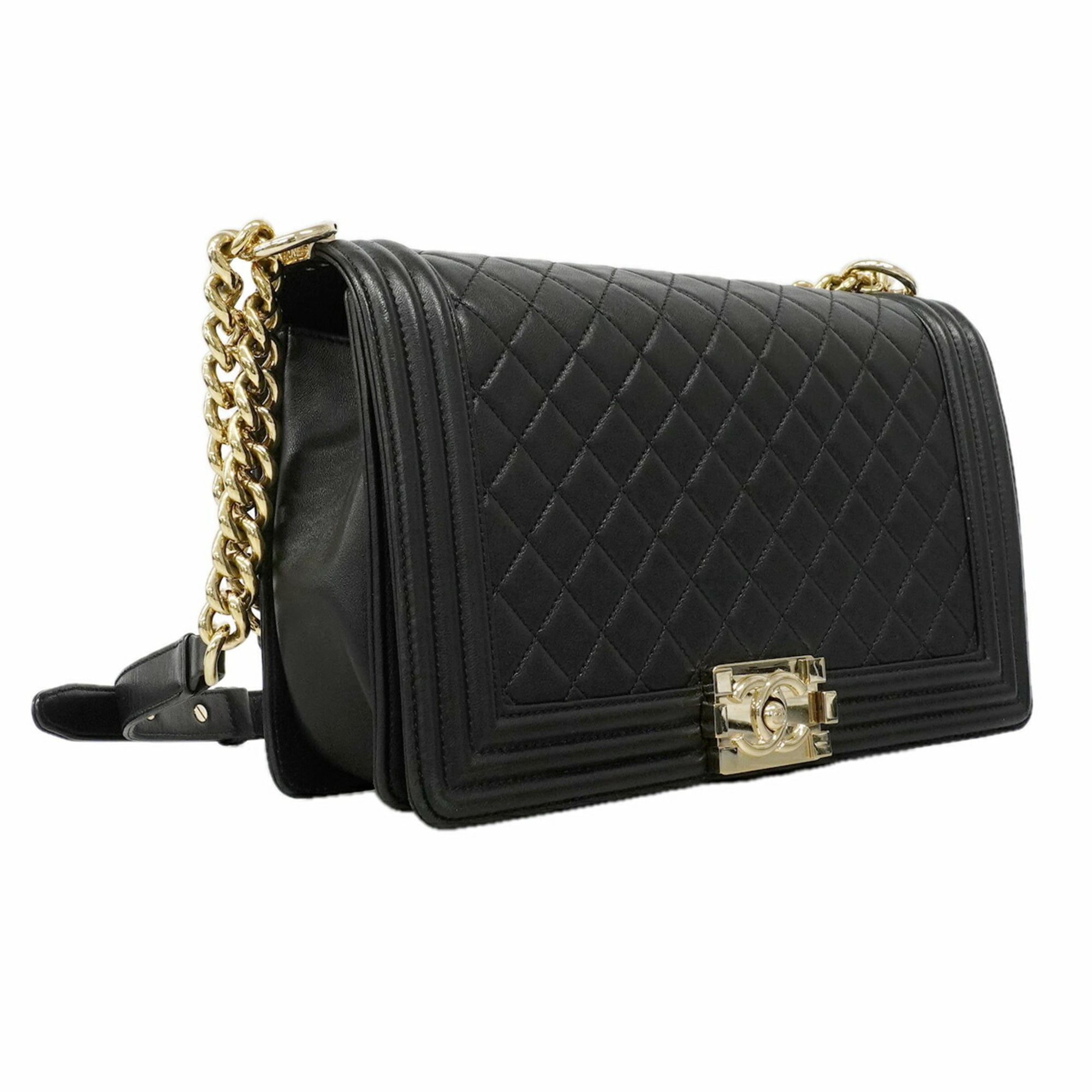 Chanel Black Leather Shoulder Bag (Pre-Owned)