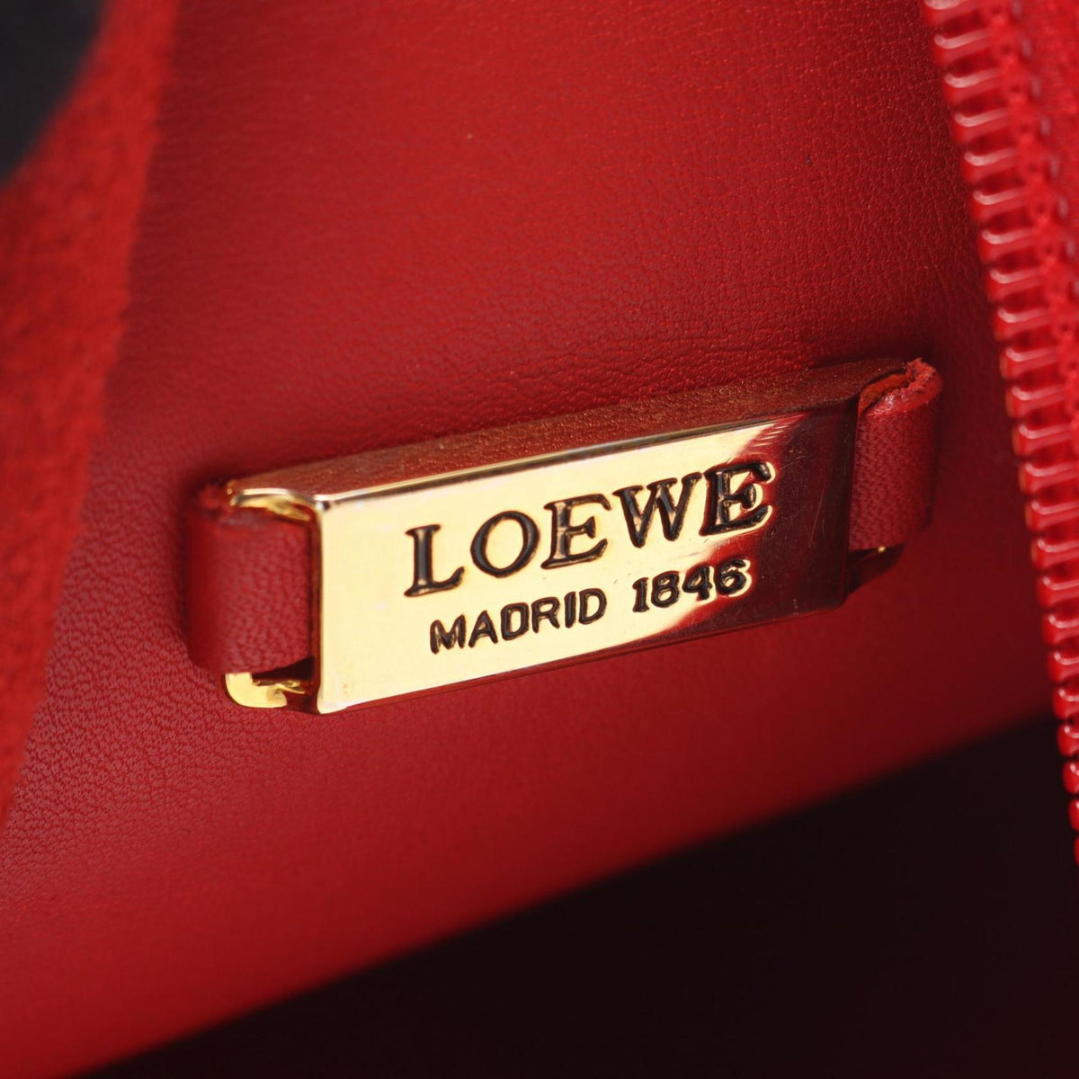 Loewe Red Color Leather Backpack Handbag Pouch (Pre-Owned)