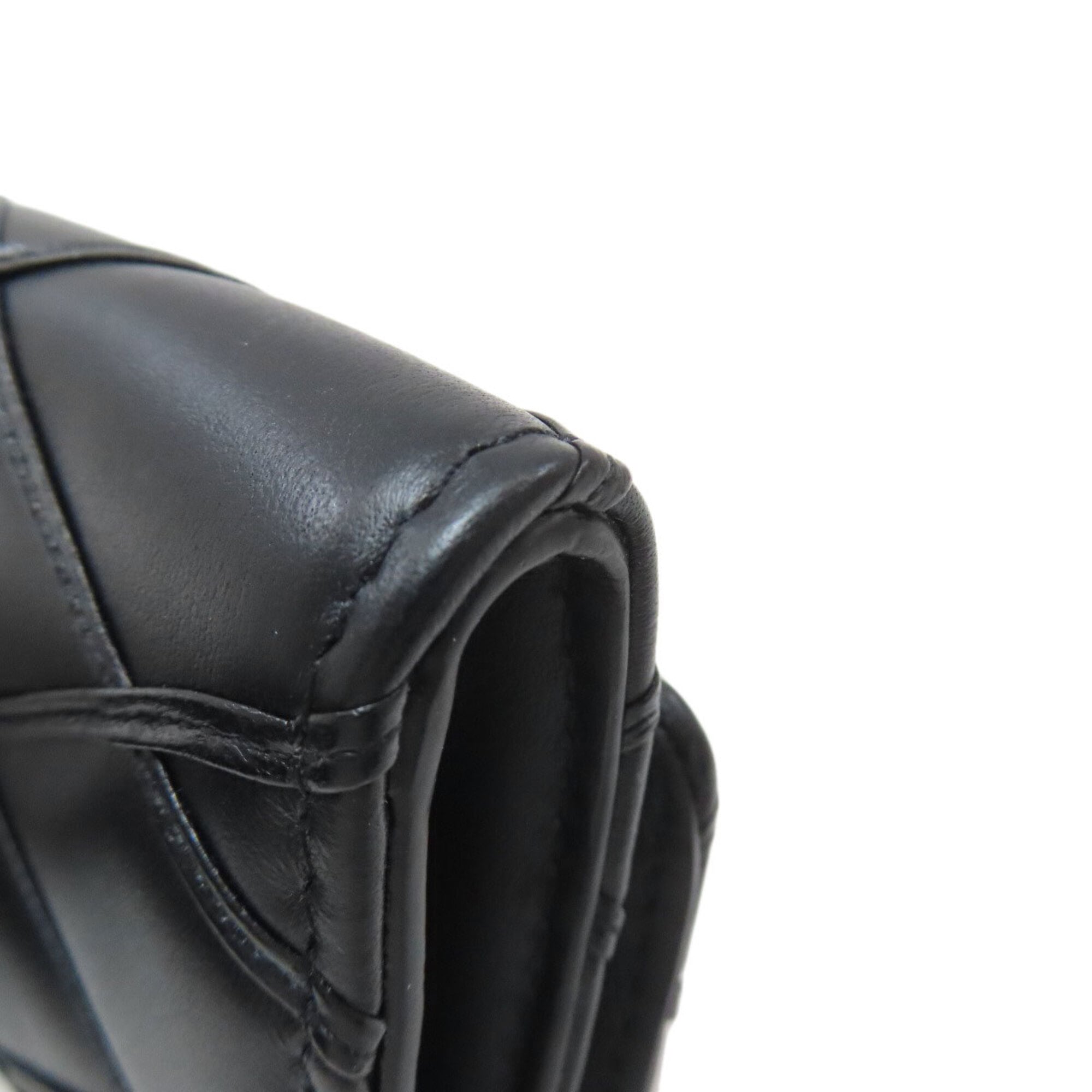 Louis Vuitton Malletage Noir Leather Wallet (Bi-Fold) (Pre-Owned)