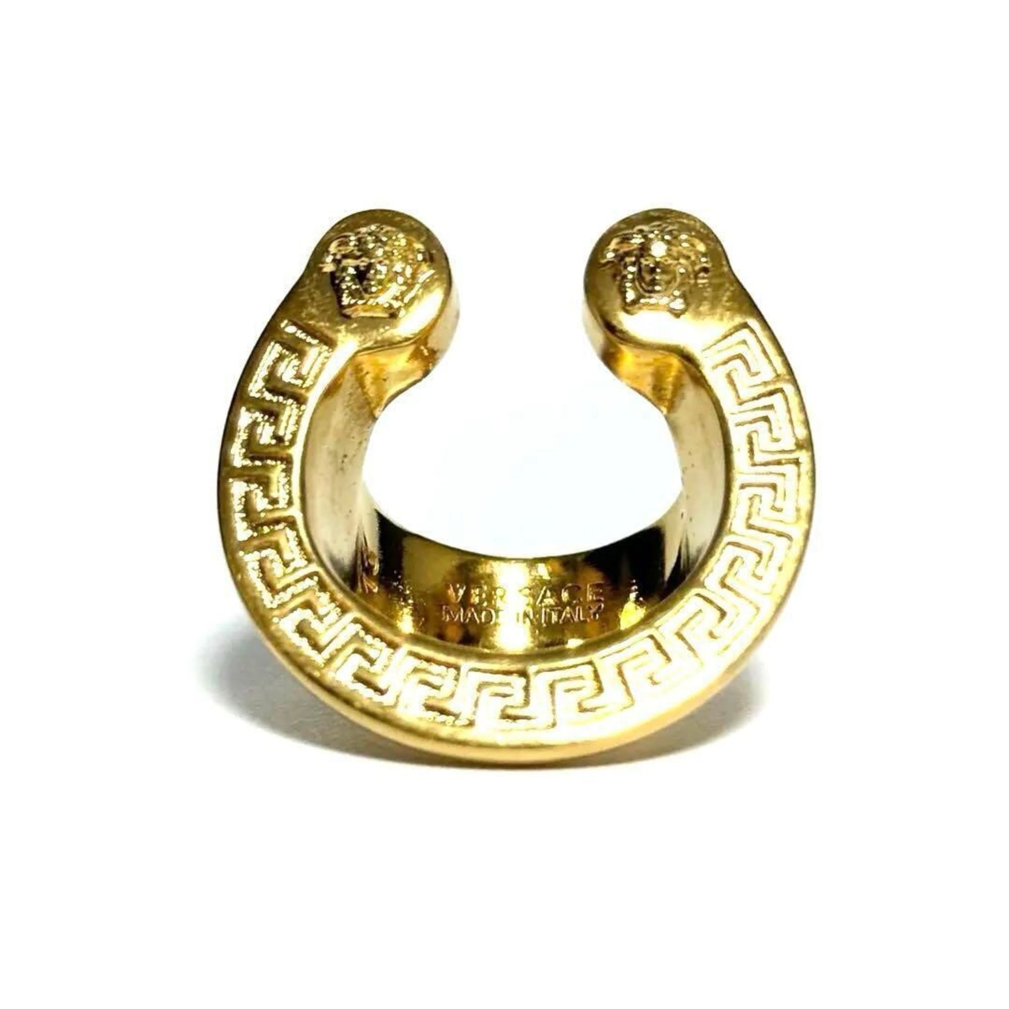 Versace Gold Metal Band Ring (Pre-Owned)