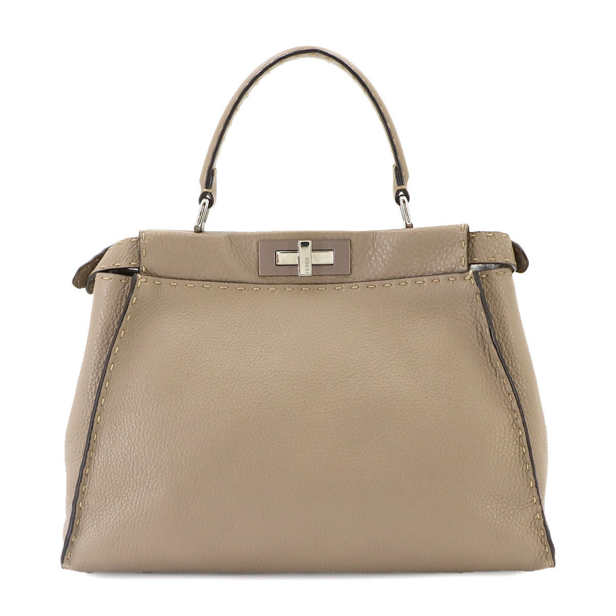 Fendi Beige Leather Handbag (Pre-Owned)