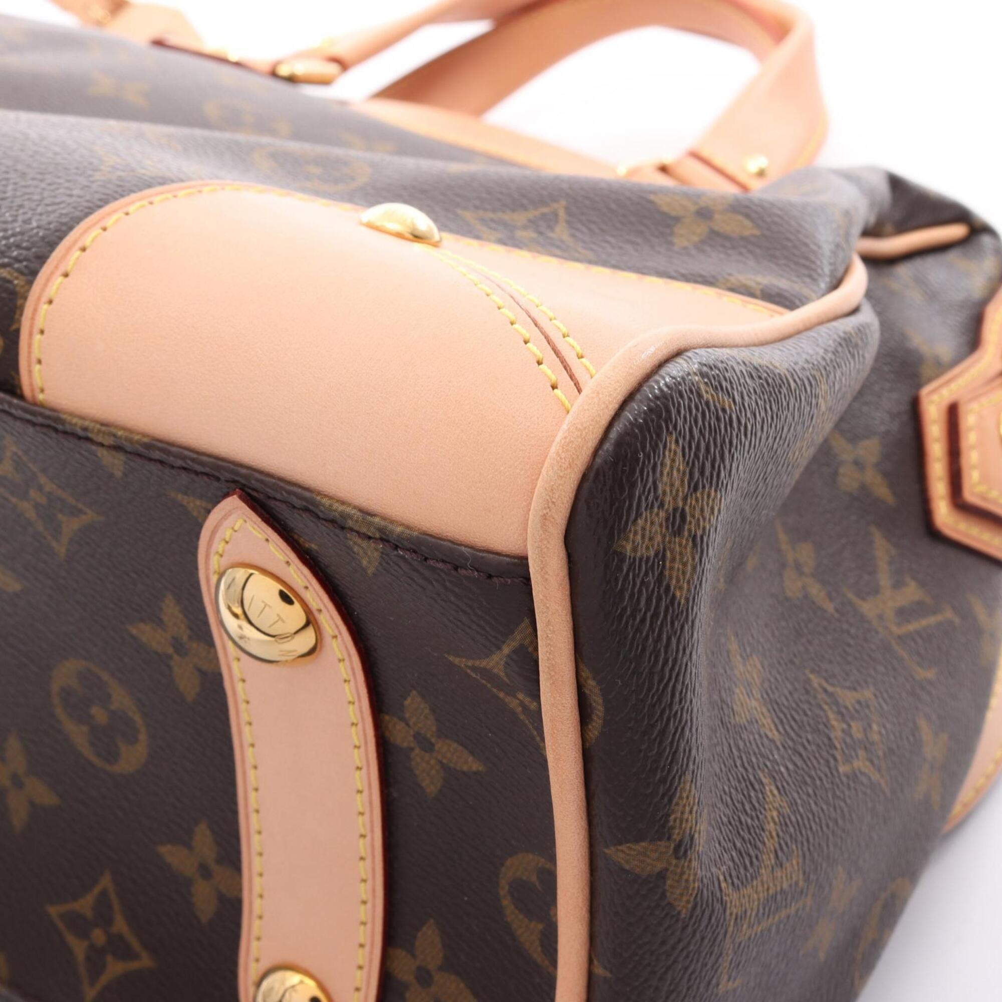 Louis Vuitton Brown Monogram Coated Canvas Leather Handbag (Pre-Owned)